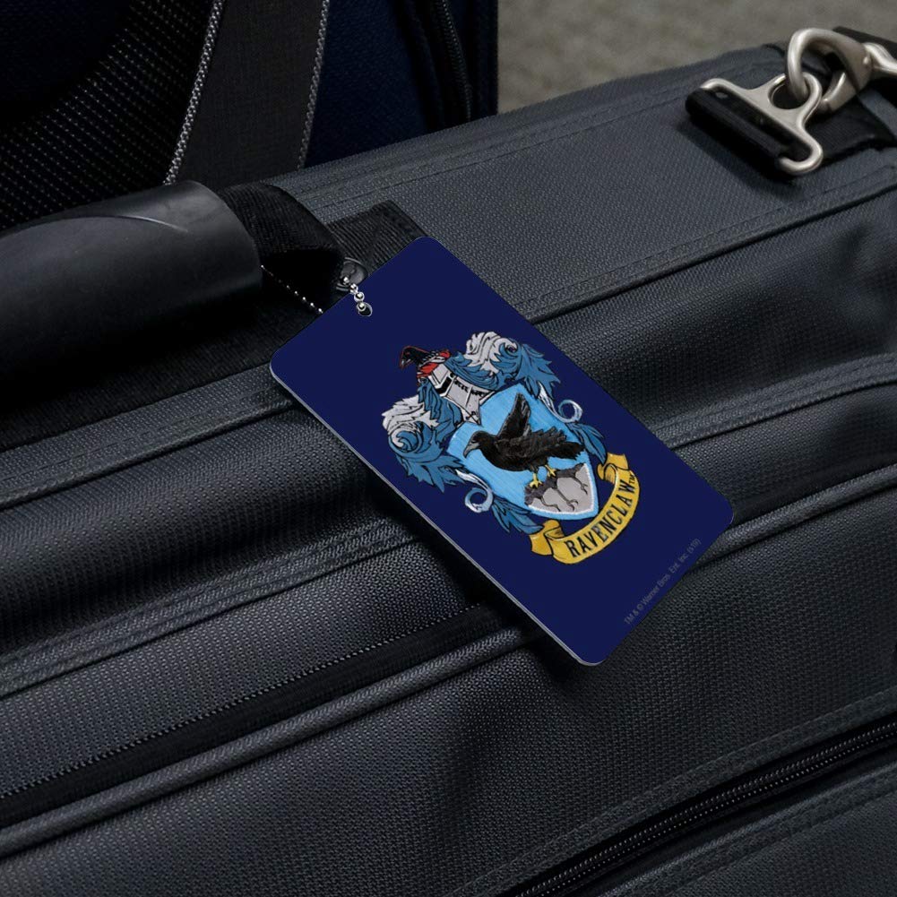 Harry Potter Ravenclaw Painted Crest Luggage Tag - Suitcase ID Tag for Carry-On Bags - Perfect for Travel, Cosplay, and Harry Potter Fans