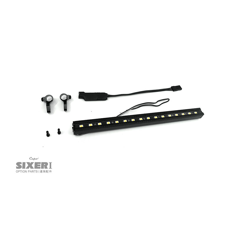 CAPO 1/6 SIXER1 RC Crawler Car Parts - Metal Brake Caliper, Door Hinges, LED Luggage Rack & 2/4WD Transfer Case Upgrade Kit | Off-Road Accessories for Scale Model Crawlers & Trail Adventures