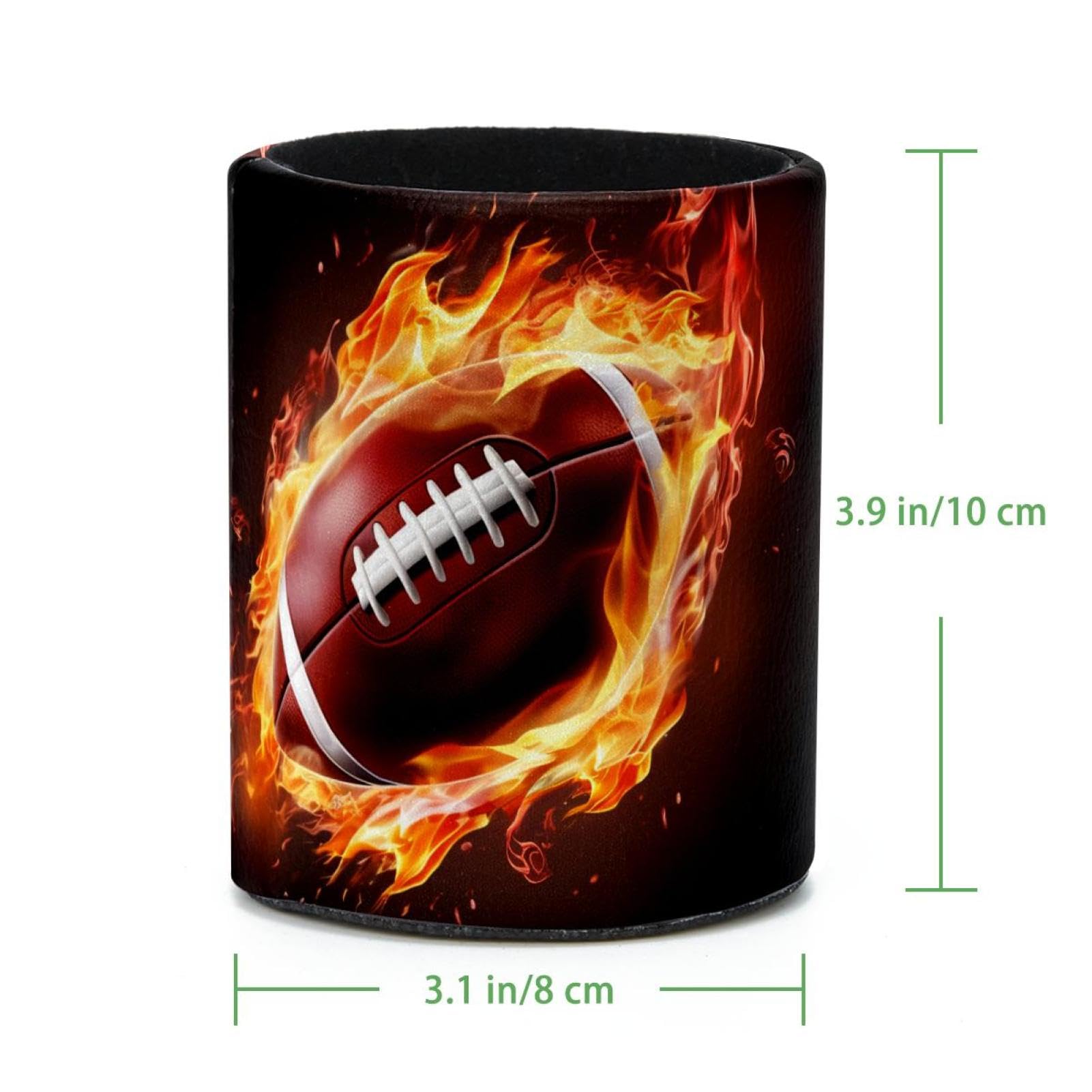Stylish Pen Holder for Desk - American Football & Fire Themed Pen Organizer - Perfect Desk Accessories for Office, School & Home Use