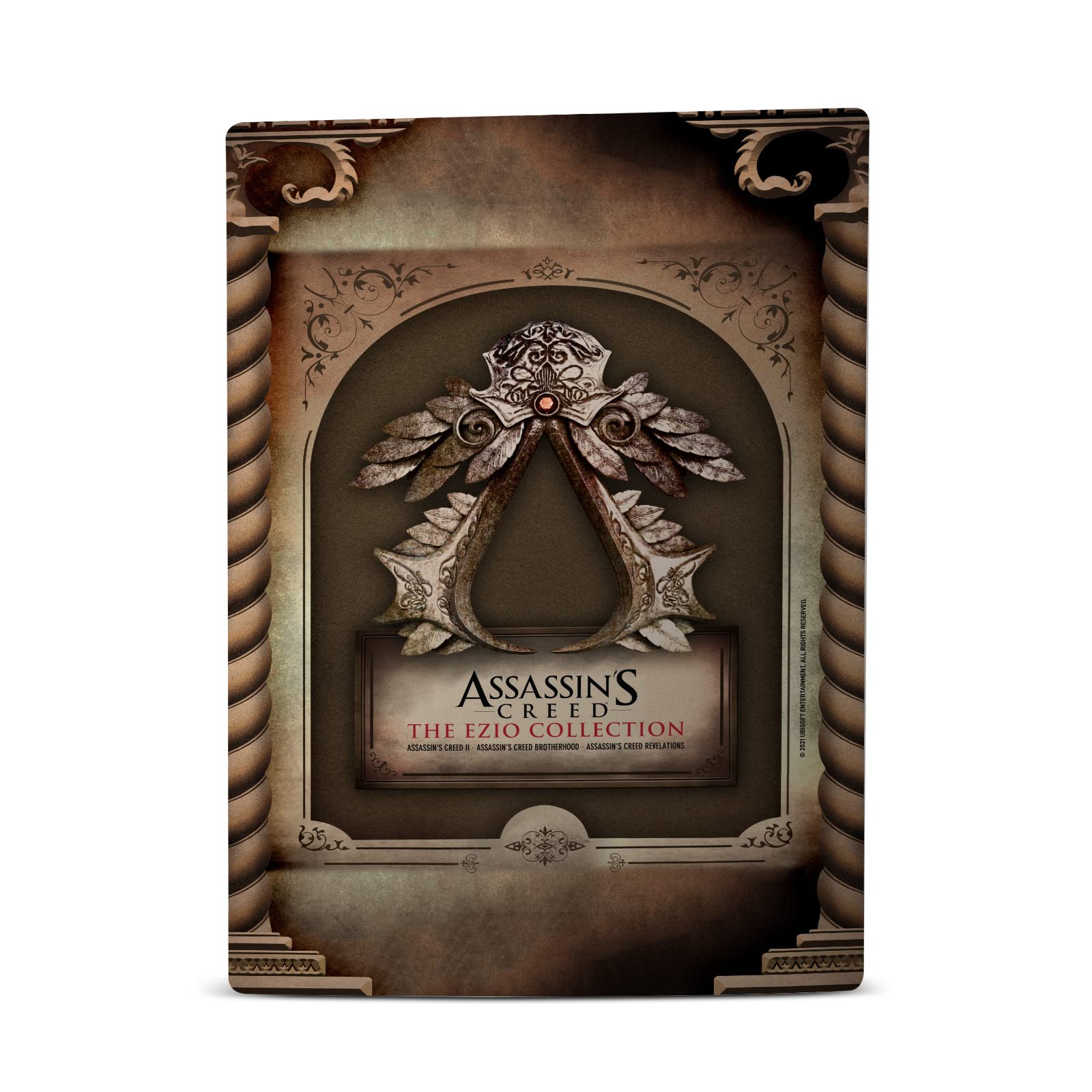 Officially Licensed Assassin's Creed Belt Crest II Vinyl Skin for PS5 Disc Edition - Matte Gaming Decal Cover Compatible with Sony PlayStation 5 Console - Perfect for Gaming Enthusiasts & Collectors