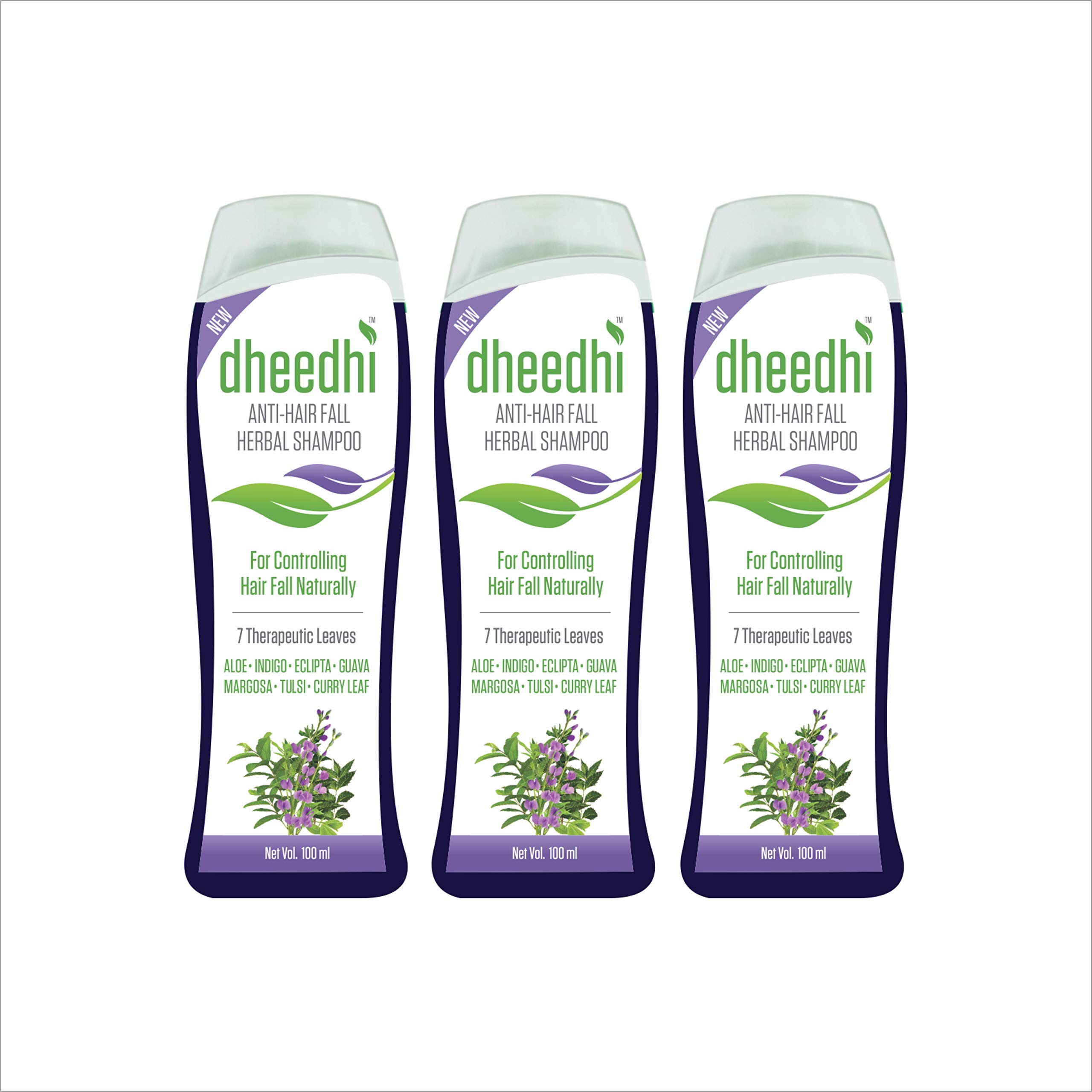 Dhathri Dheedhi Anti-Hairfall Herbal Shampoo for Men & Women - Reduces Hair Loss & Promotes Hair Growth | 100ml (Pack of 3) | Natural Ayurvedic Solution for Thicker, Stronger Hair | Perfect for Daily Use & Hair Care Routine