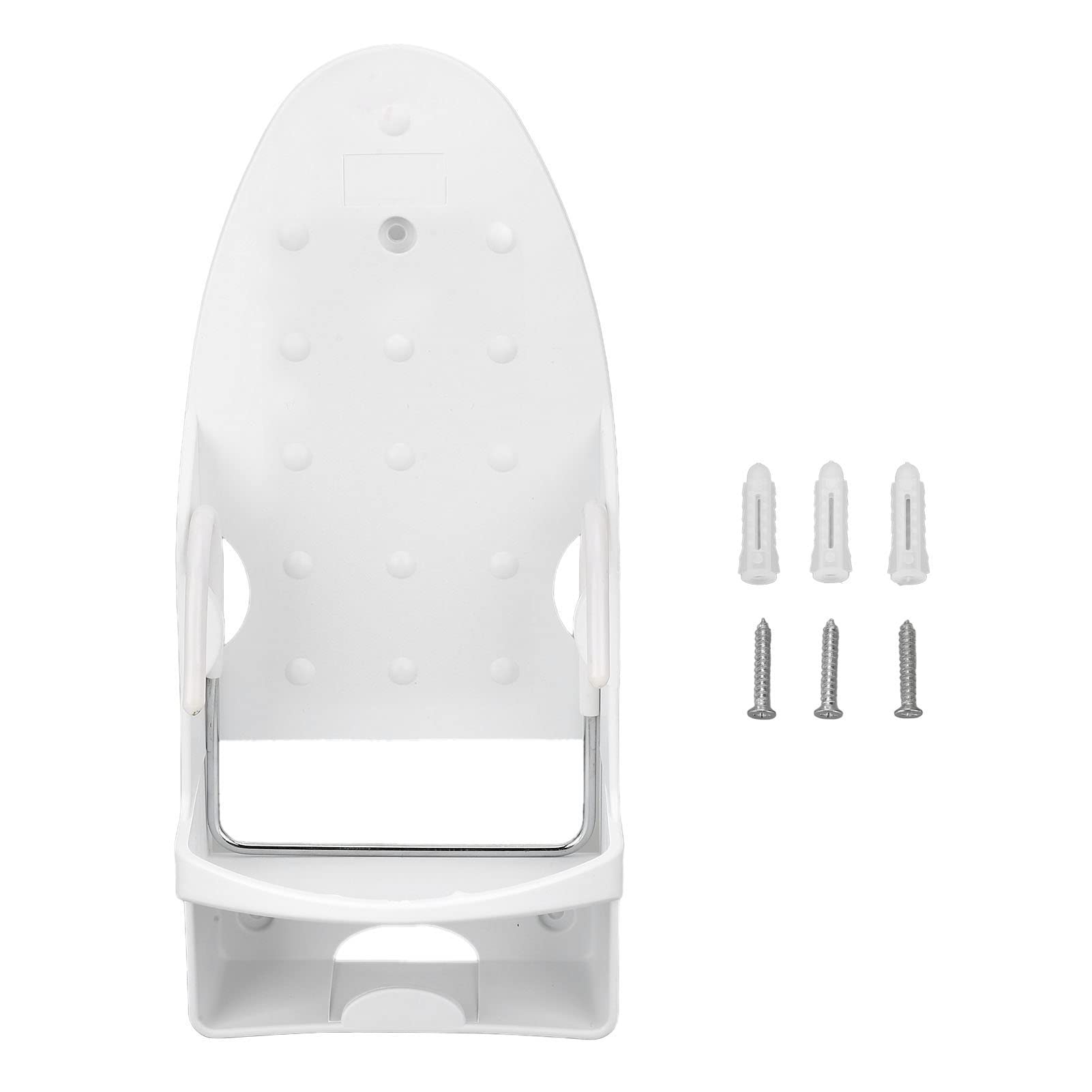 Wall Mount Ironing Board Holder & Electric Iron Storage Rack - Space Saving Laundry Organizer for Bathroom, Cloakroom, Wardrobe or Door (White) | Perfect for Small Homes & Apartment Living