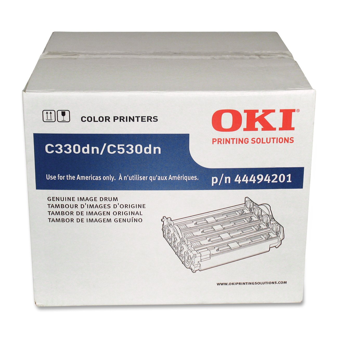 Oki Data Americas 44494201 Wireless Image Drum Unit - High-Quality Color Drum Replacement for Oki Printers | Perfect for Office Printing & Professional Documents