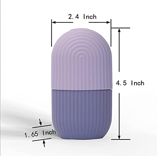 Ice Roller for Face and Eyes with Clean Sponge - Cooling Face Massager for Glowing Skin, Facial Skincare Routine Kit (Blue) - Perfect for Reducing Puffiness, Soothing Sunburn & Refreshing Skin After Workouts