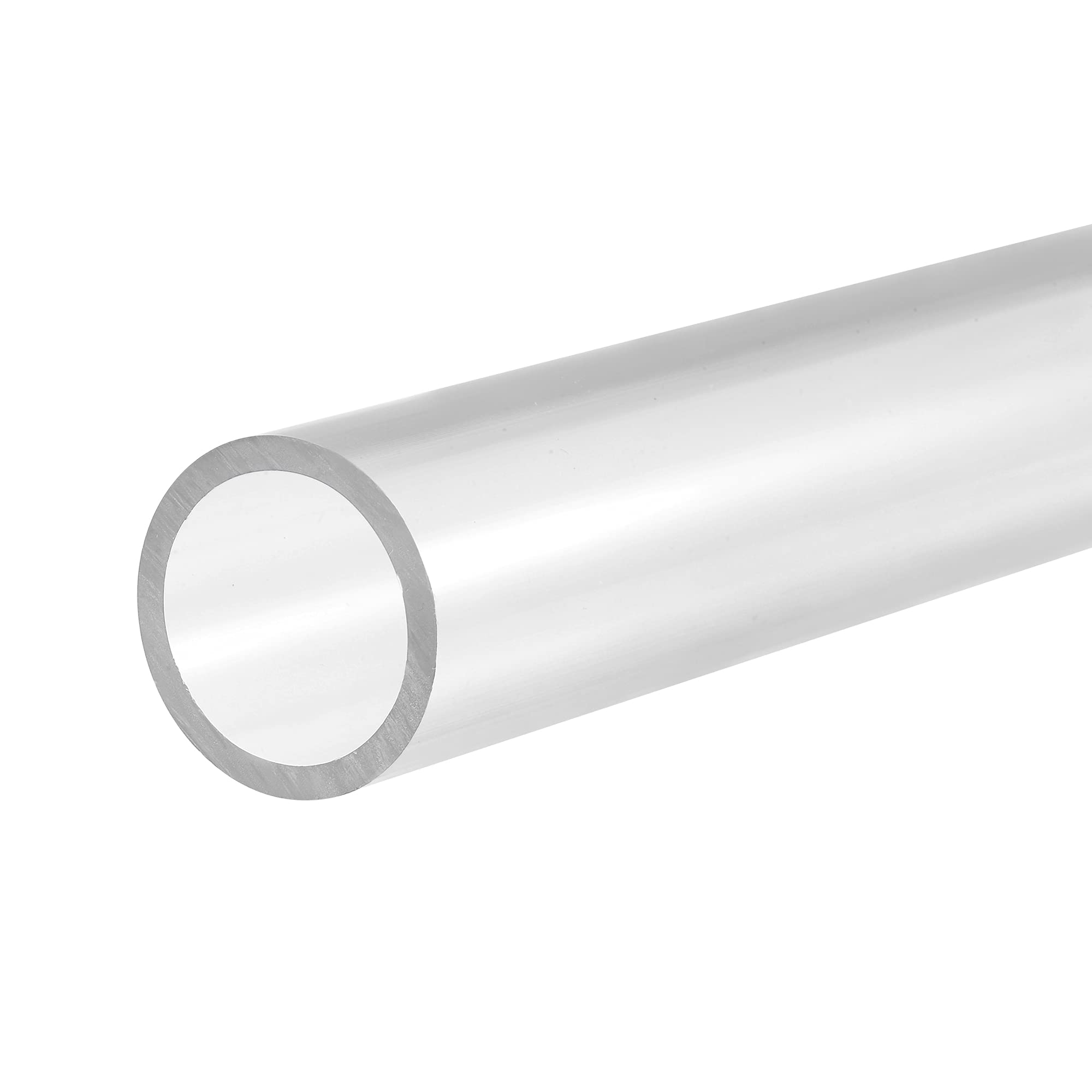 MECCANIXITY Clear PVC Rigid Round Pipe - 25.6mm ID, 32mm OD, 0.3m Length - High Transparency Water Pipe for Aquariums, Fish Tanks, Hydroponics & DIY Plumbing Projects