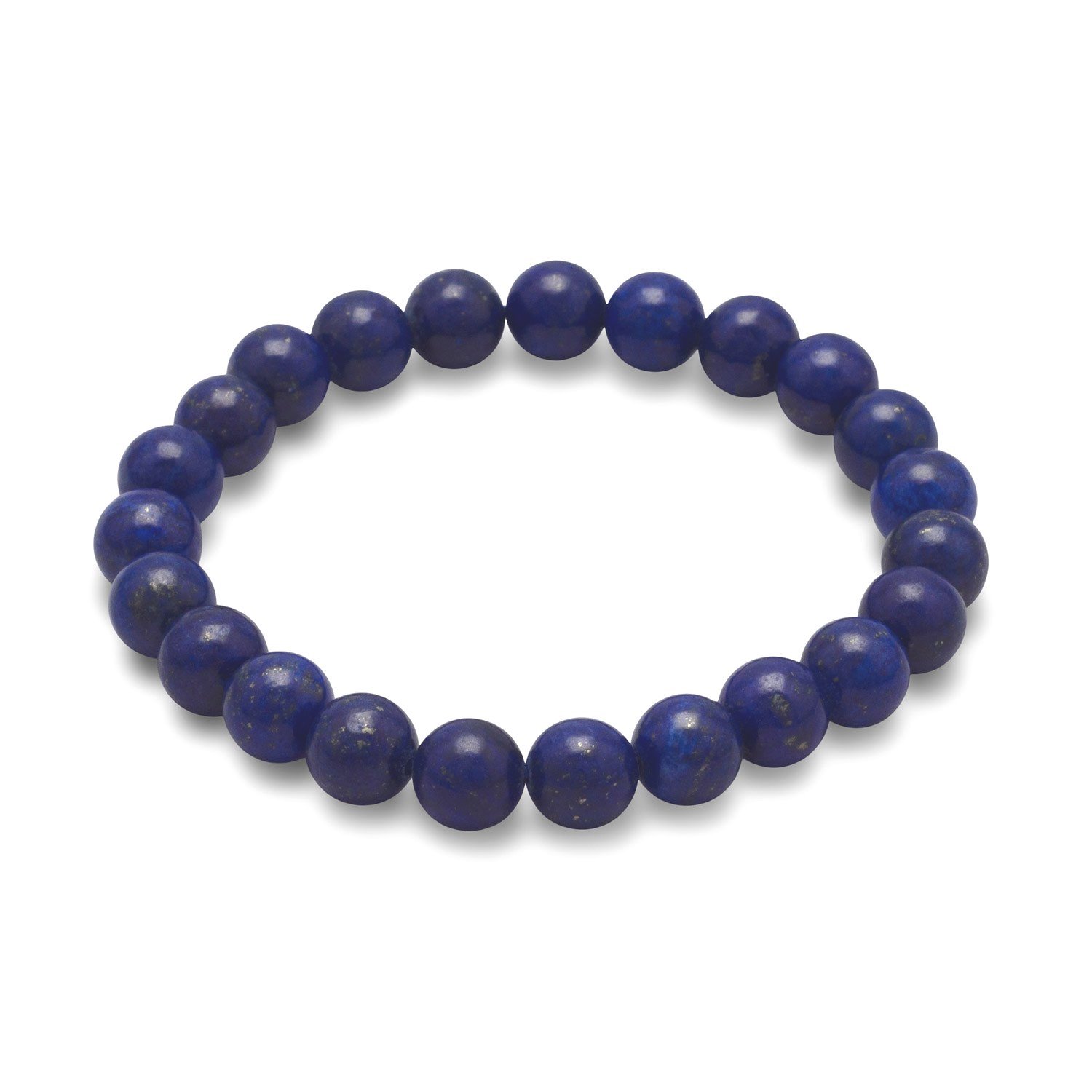 AzureBella Genuine Lapis Lazuli Bead Stretch Bracelet - Handmade Healing Stone Jewelry for Women, Meditation & Spiritual Gifts, Yoga Accessories