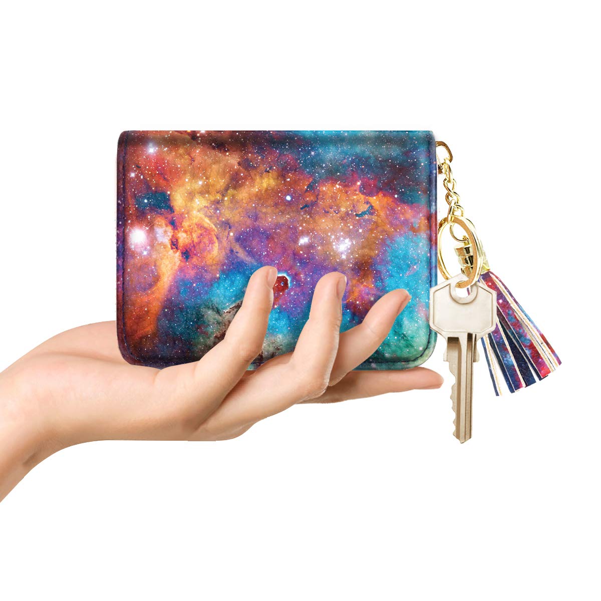 RFID Blocking Glitter Credit Card Holder for Women - Slim Small Wallet with Card Slots - Perfect for Travel, Shopping & Everyday Use