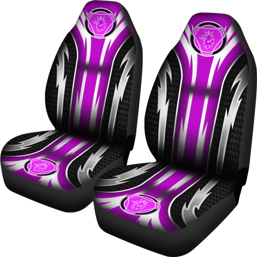 Premium 2-Piece Front Scania Seat Covers in Pink (Part# 144627) - Durable Protection for Truck & Semi Seats - Perfect for Long Hauls & Professional Drivers