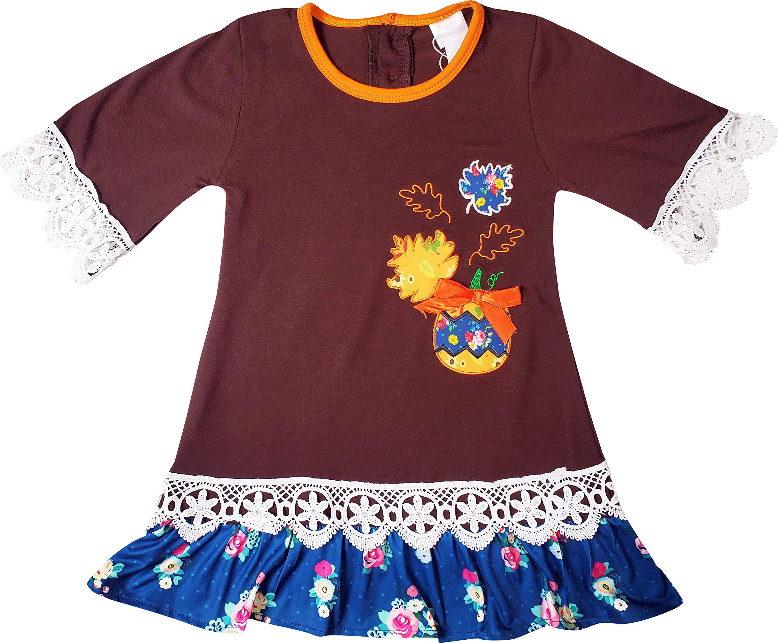 Adorable Baby & Toddler Girls' Fall Dresses - Halloween Pumpkin & Thanksgiving Turkey Print Outfits | Perfect for Autumn Photoshoots, Holiday Parties & Family Gatherings