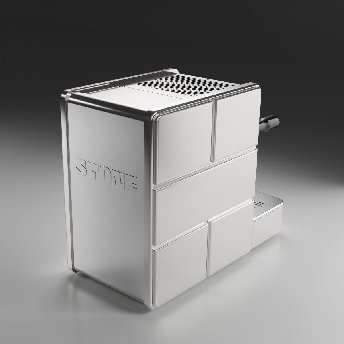 Premium Chrome Espresso Machine for Home & Office - Stone Design with Mine Technology - Perfect for Coffee Lovers & Baristas