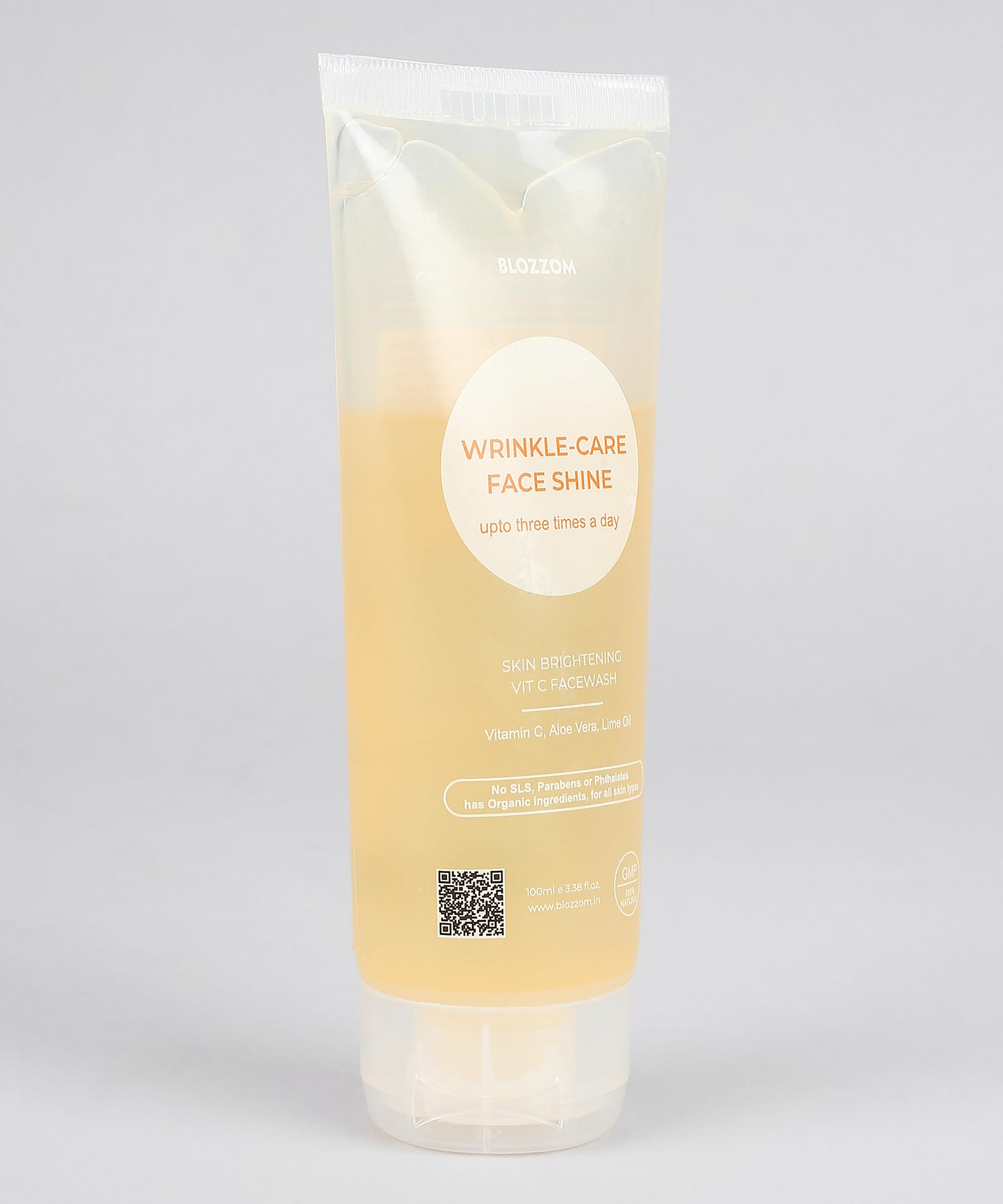 Blozzom Vitamin C Brightening Face Wash - Deep Cleansing & Glow Boosting Formula for Dull Skin, 100ml (Pack of 1) | Gentle Daily Cleanser for Brighter, Radiant Complexion | Perfect for Morning & Night Skincare Routine