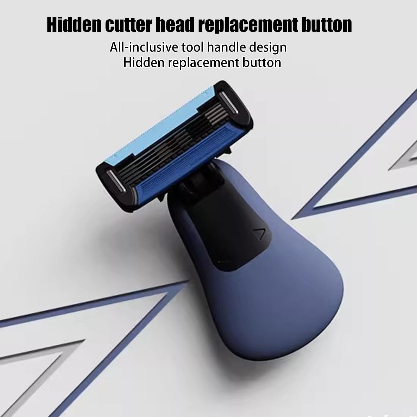 Premium Men's Travel Razor - 5-Blade Shaver for Face & Body, Compact & Portable, Includes 2 Washable Cartridges - Perfect for Business Trips, Gym, Camping & On-the-Go Grooming