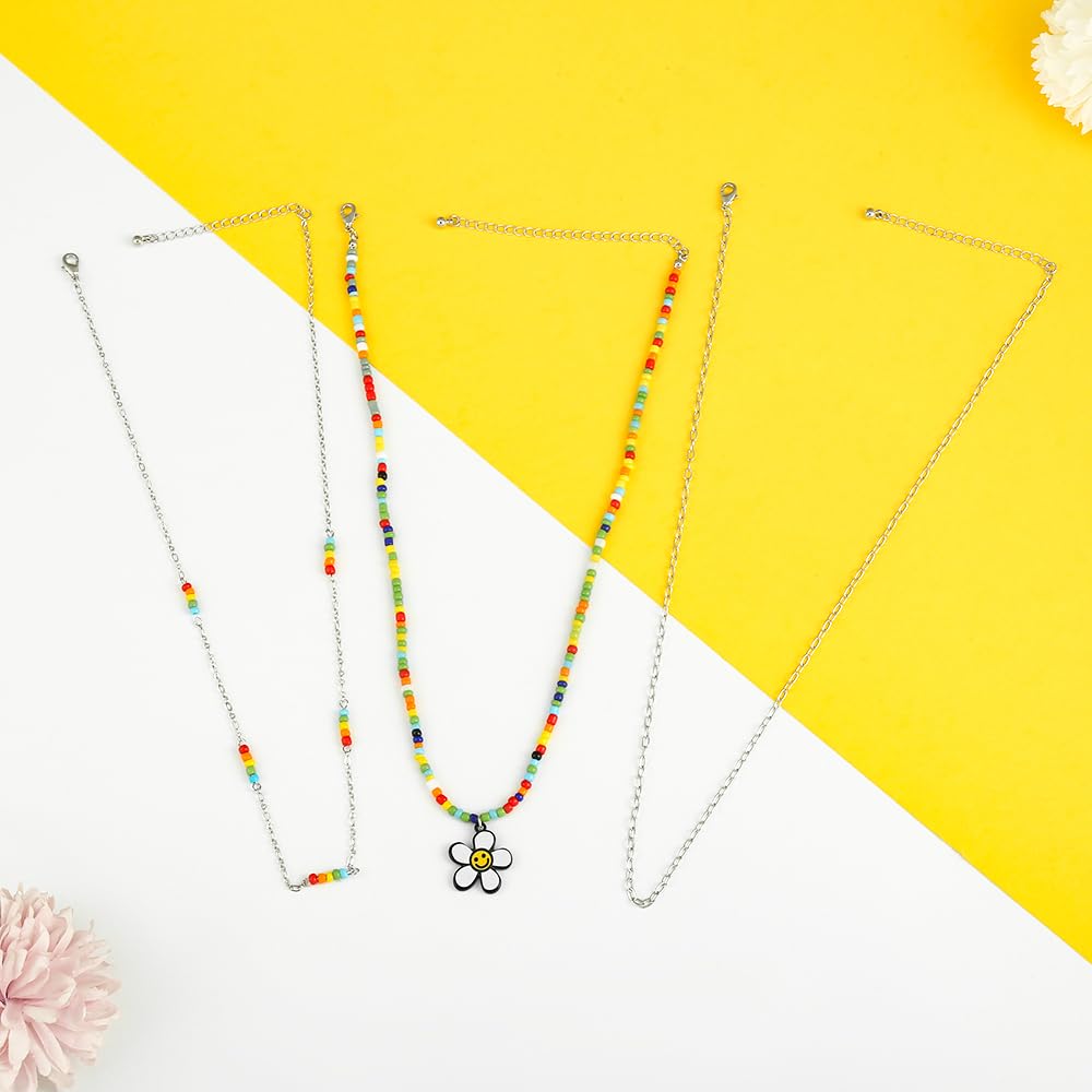 Madison Tyler Pride Rainbow Pendant Necklace - LGBTQ+ Rainbow Beaded Layered Jewelry for Men & Women | Braided Chain Gay Pride Accessories for Everyday Wear, Pride Month & Special Occasions