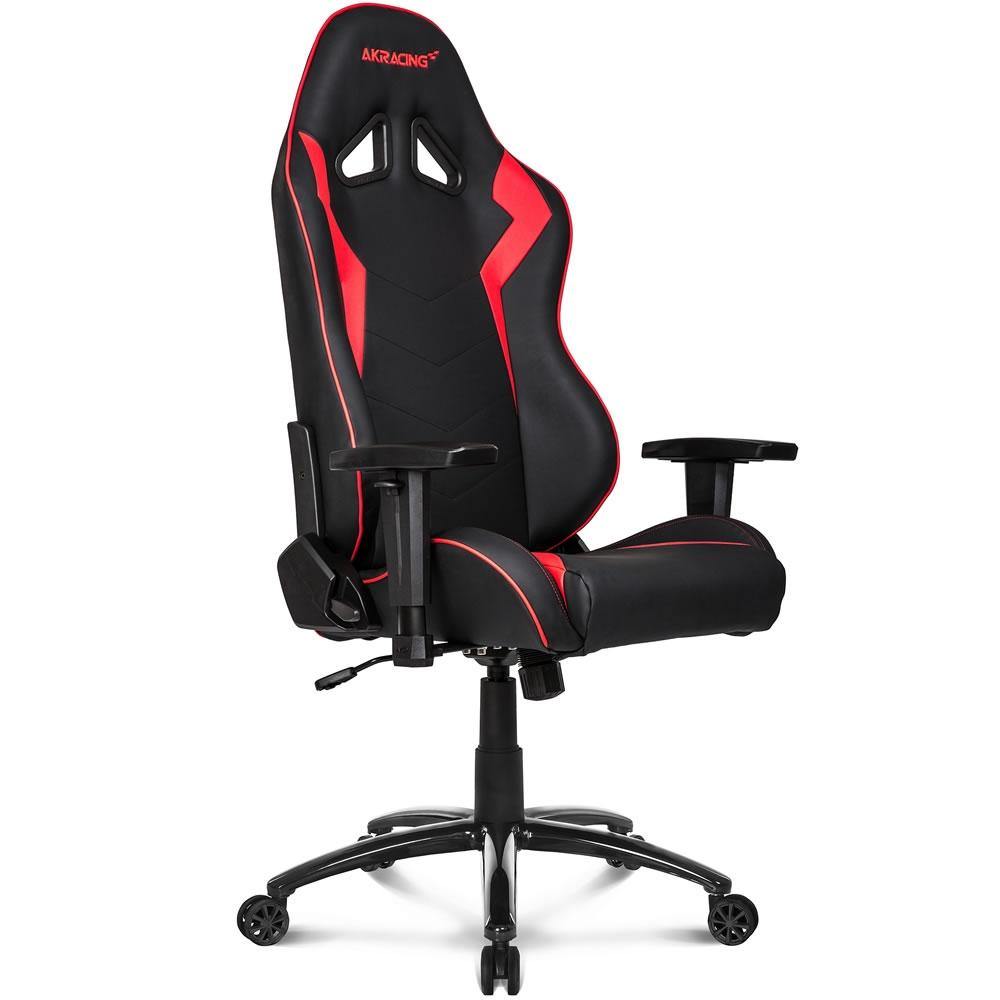 AKRACING Octane Gaming Chair - Ergonomic Racing Style Computer Chair with Adjustable Height, Lumbar Support & Headrest - Perfect for PC Gaming, Office Work & Home Use (Red)
