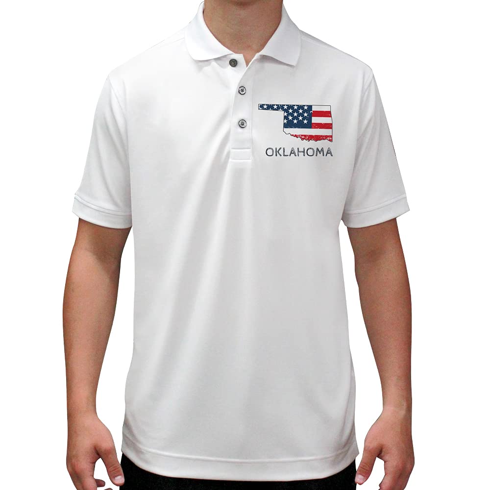 Oklahoma State Shape T-Shirt for Men - Comfortable Cotton Graphic Tee - Perfect for Travel, Gifts & Showing State Pride