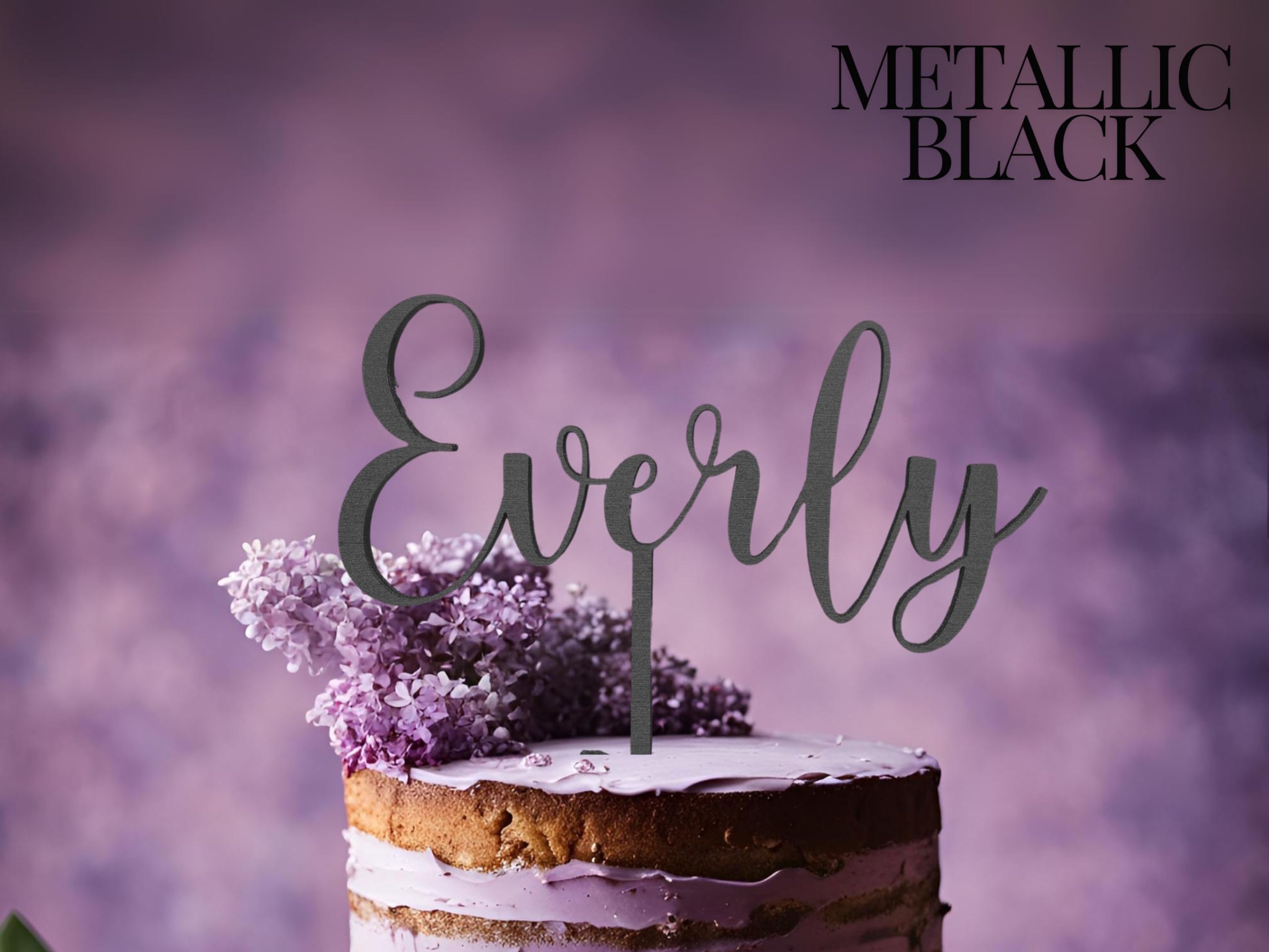 Personalized Wooden Cake Topper - Custom Name & Birthday Cake Decor for Baby Shower, Graduation, Anniversary - Handmade Real Wood Cake Decoration - Perfect for Wedding, Birthday Parties & Special Celebrations