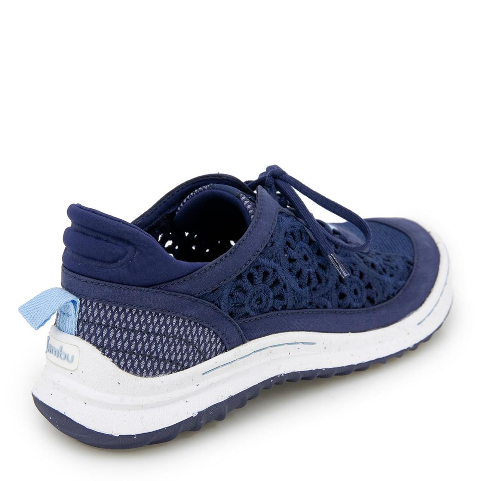 Jambu Women's Sunny Plant-Based Dark Denim Sneakers Size 10 - Comfortable Vegan Shoes for Walking, Hiking & Everyday Wear