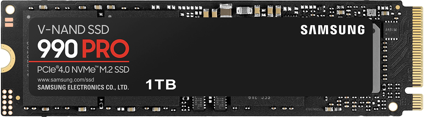 Samsung 990 PRO 1TB PCIe 4.0 NVMe M.2 Internal SSD - Up to 7,450MB/s Read Speed, High Performance Gaming & Workstation Storage Upgrade (Ideal for PS5, Video Editing, and PC Builds)