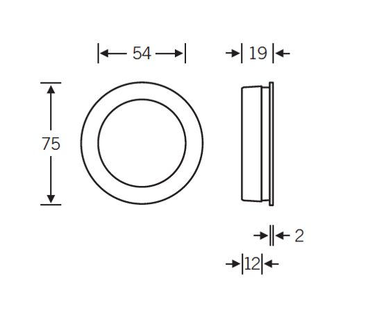 FSB Circular Flush Pull Large - Premium Cabinet Hardware for Modern Kitchens & Bathrooms - Ideal for Drawers, Vanities, and Furniture Installation