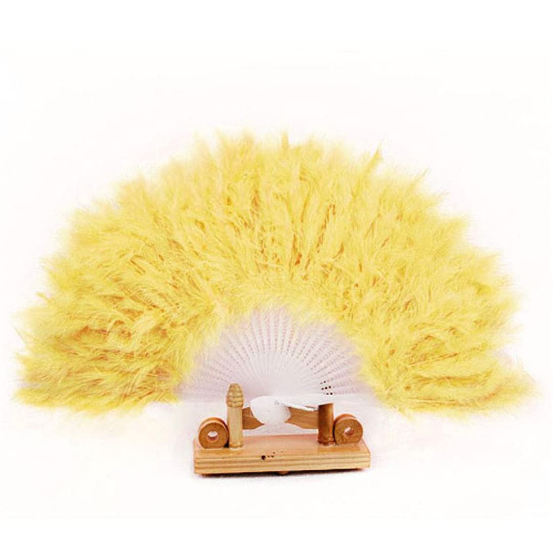 Elegant Feather Folding Hand Fan for Women - Vintage Fairy Dance Fan for Court Dance, Theater Performances & Wedding Decorations | Perfect for Cosplay, Renaissance Fairs & Special Events