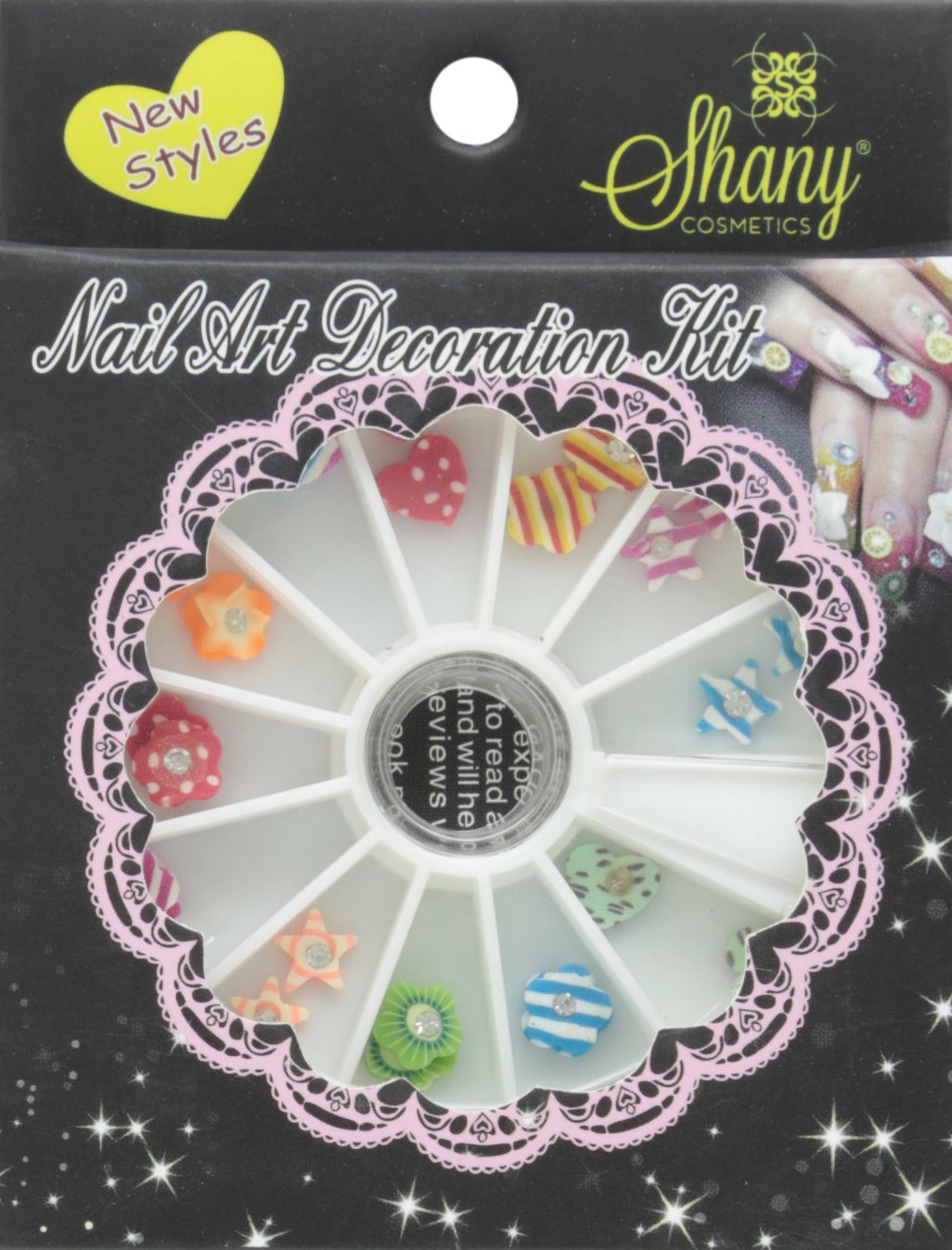 SHANY Cosmetics 3D DIY Large Nail Art Decorations - Cute Nail Stickers, Gems & Rhinestones for Manicure & Pedicure - Perfect for Parties, Weddings, and Special Occasions