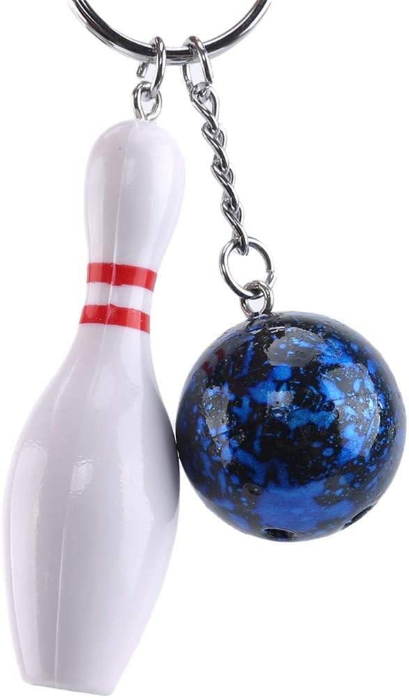 PULABO Mini Bowling Keychain - Durable Bowling Ball Keyring for Keys, Gifts & Sports Fans - Perfect for Bowling Enthusiasts, Party Favors & Everyday Carry