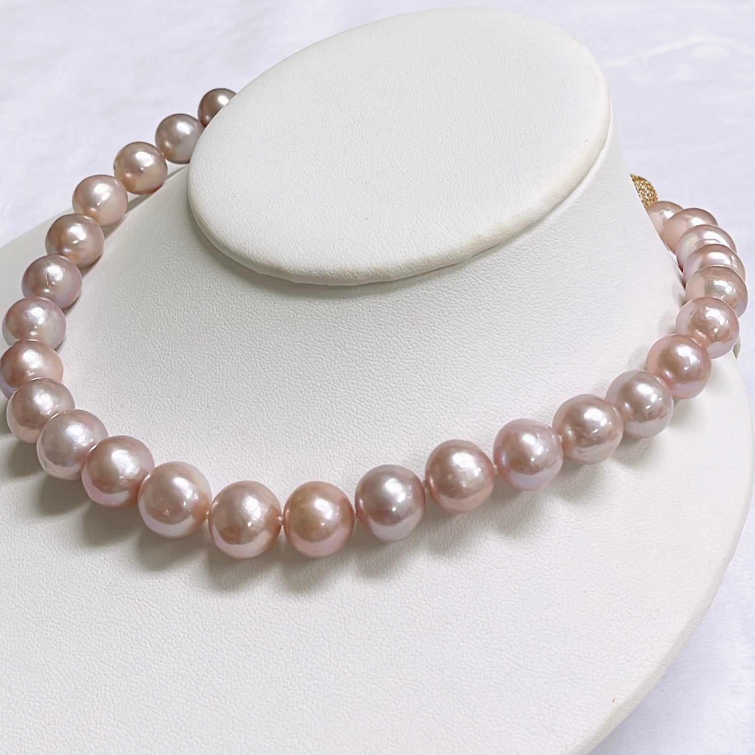 Pink Edison Pearls Strand Necklace for Women - Elegant Freshwater Pearl Jewelry Gift for Bridal, Wedding, Party & Special Occasions