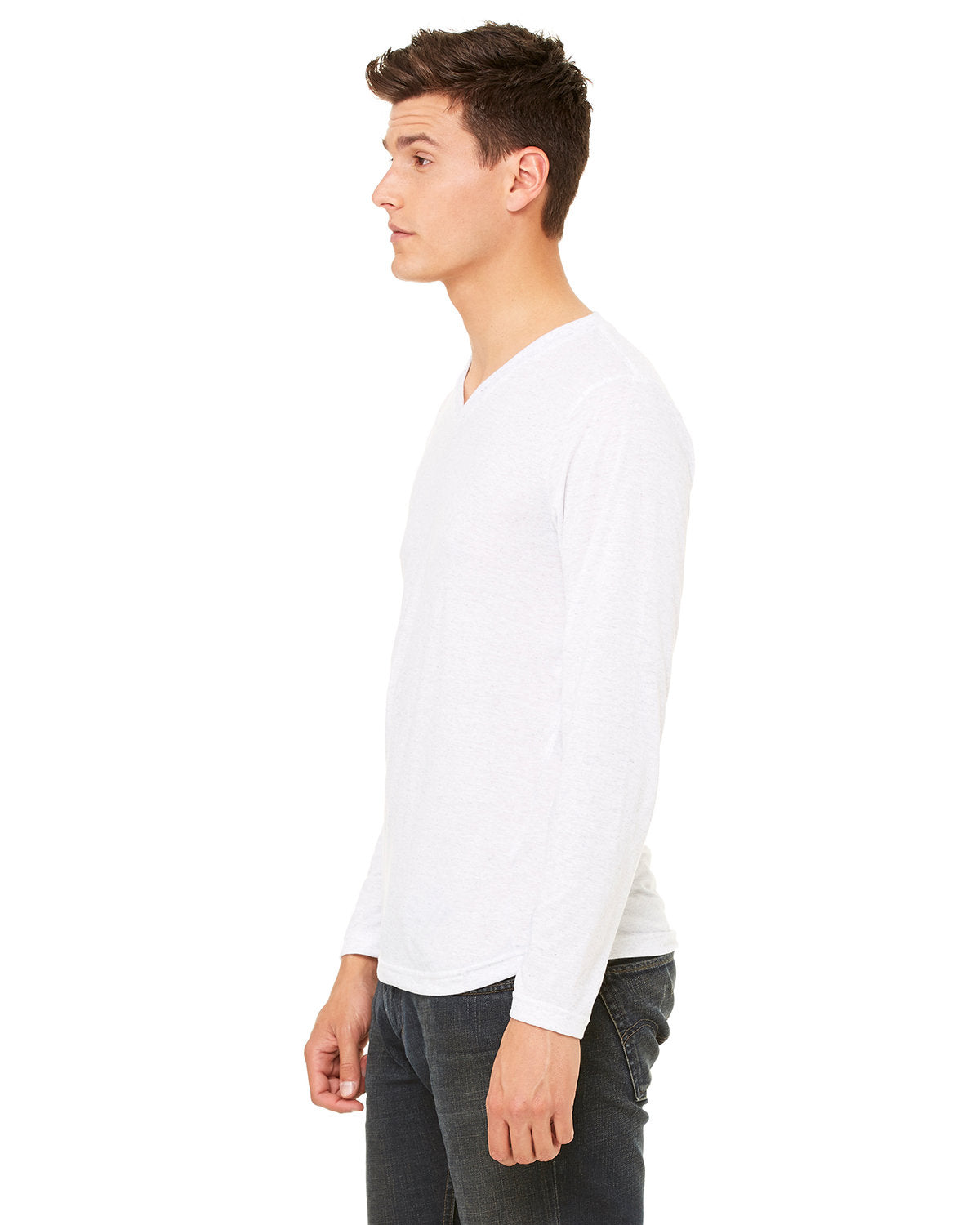 Bella + Canvas 3425 Unisex Jersey Long Sleeve V-Neck T-Shirt - Soft Cotton Tee for Men & Women - Perfect for Casual Wear, Layering & Everyday Comfort