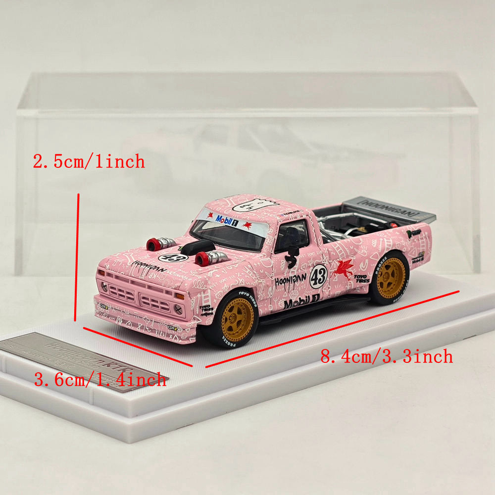 1:64 Scale Ford 1965 Mustang RTR F150 Pickup Truck - Pink Limited Edition Diecast Model Car - Perfect for Collectors, Display & Racing Enthusiasts