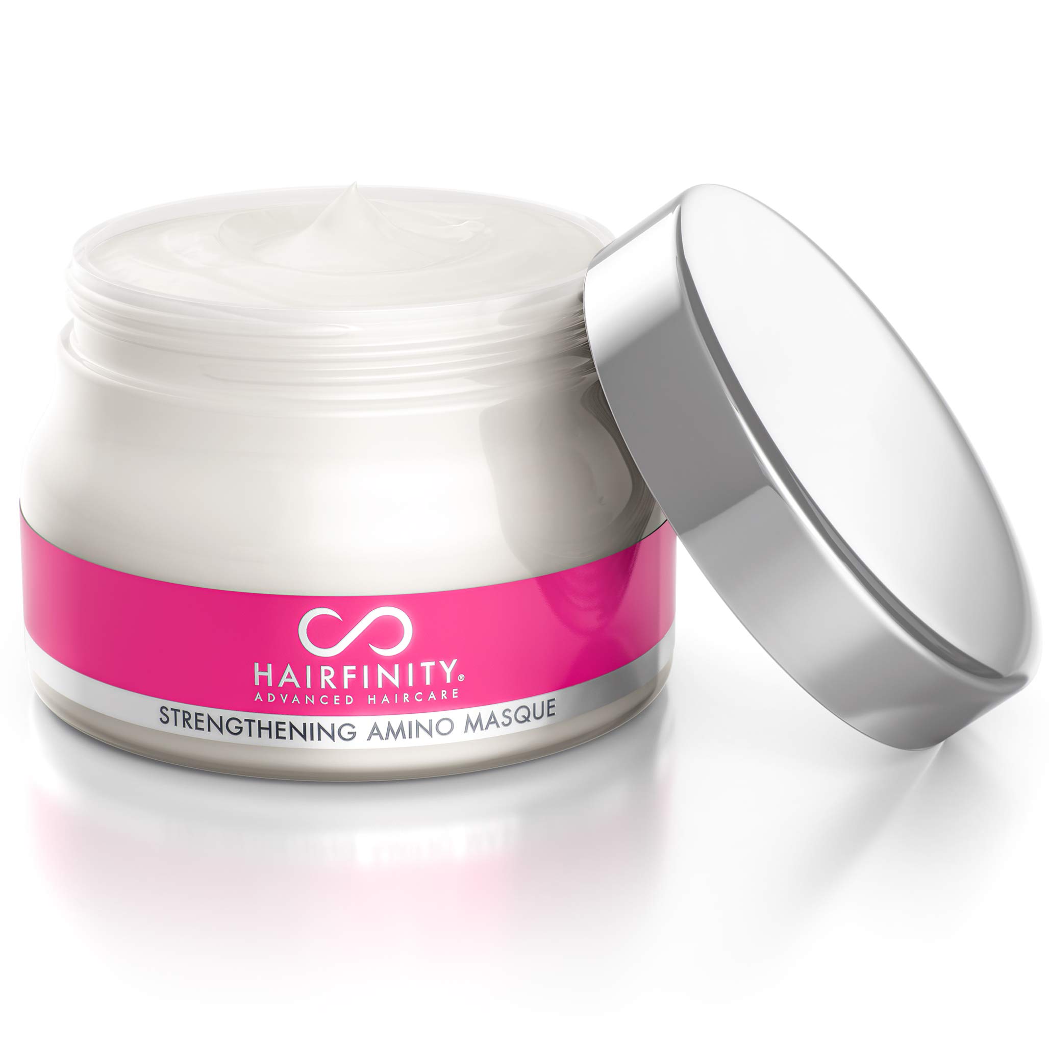 Hairfinity Hair Strengthening Amino Treatment Masque - Hydrating Deep Conditioner for Dry, Damaged Hair with Hydrolyzed Collagen & Keratin | Promotes Hair Growth & Repair | 8 oz | Perfect for Salon-Quality Treatment at Home