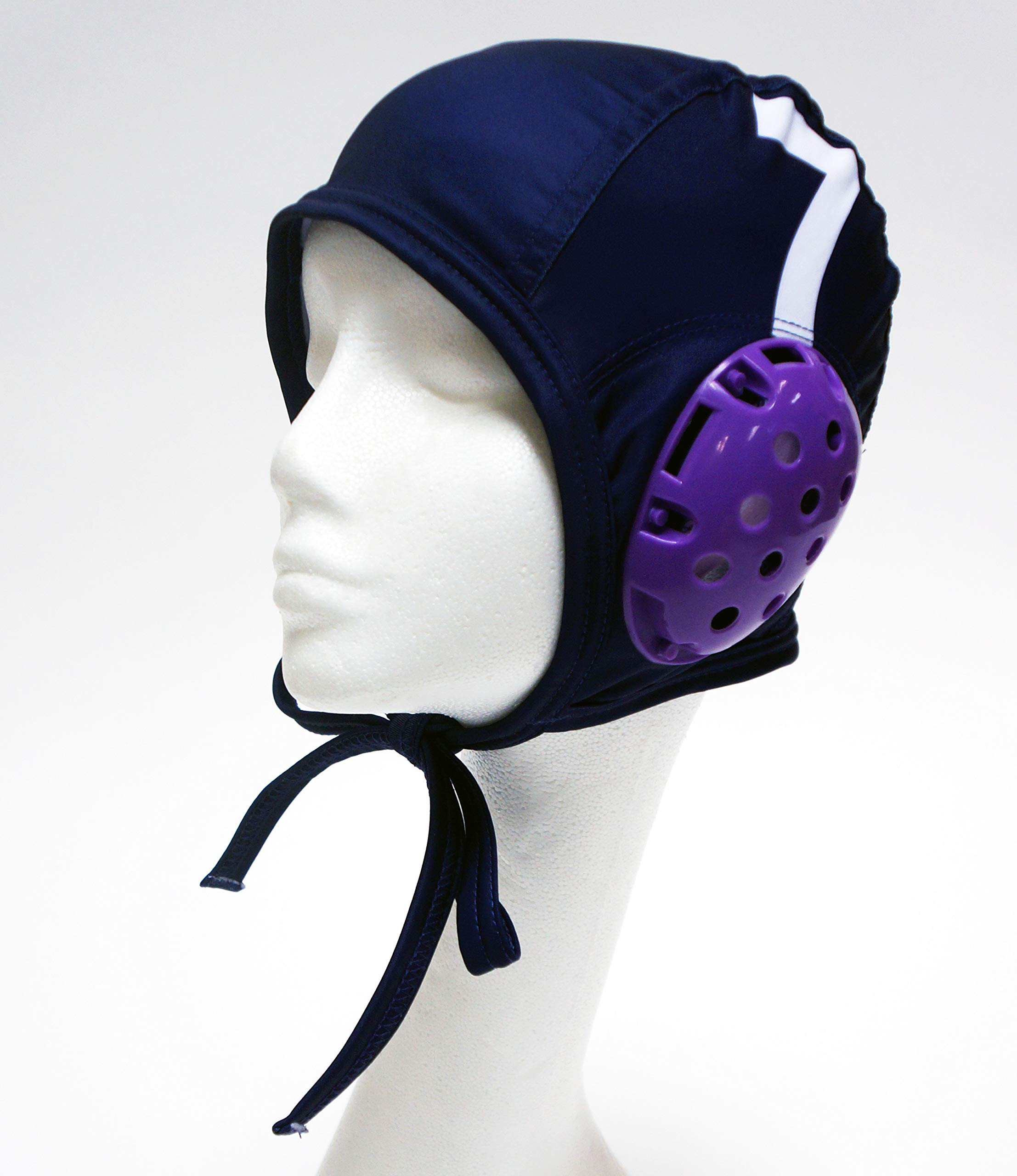 Premium Water Polo Swim Cap Set - 3-Pack with Printed Numbers | Durable & Comfortable for Competitive Play, Training & Swim Teams (Purple)