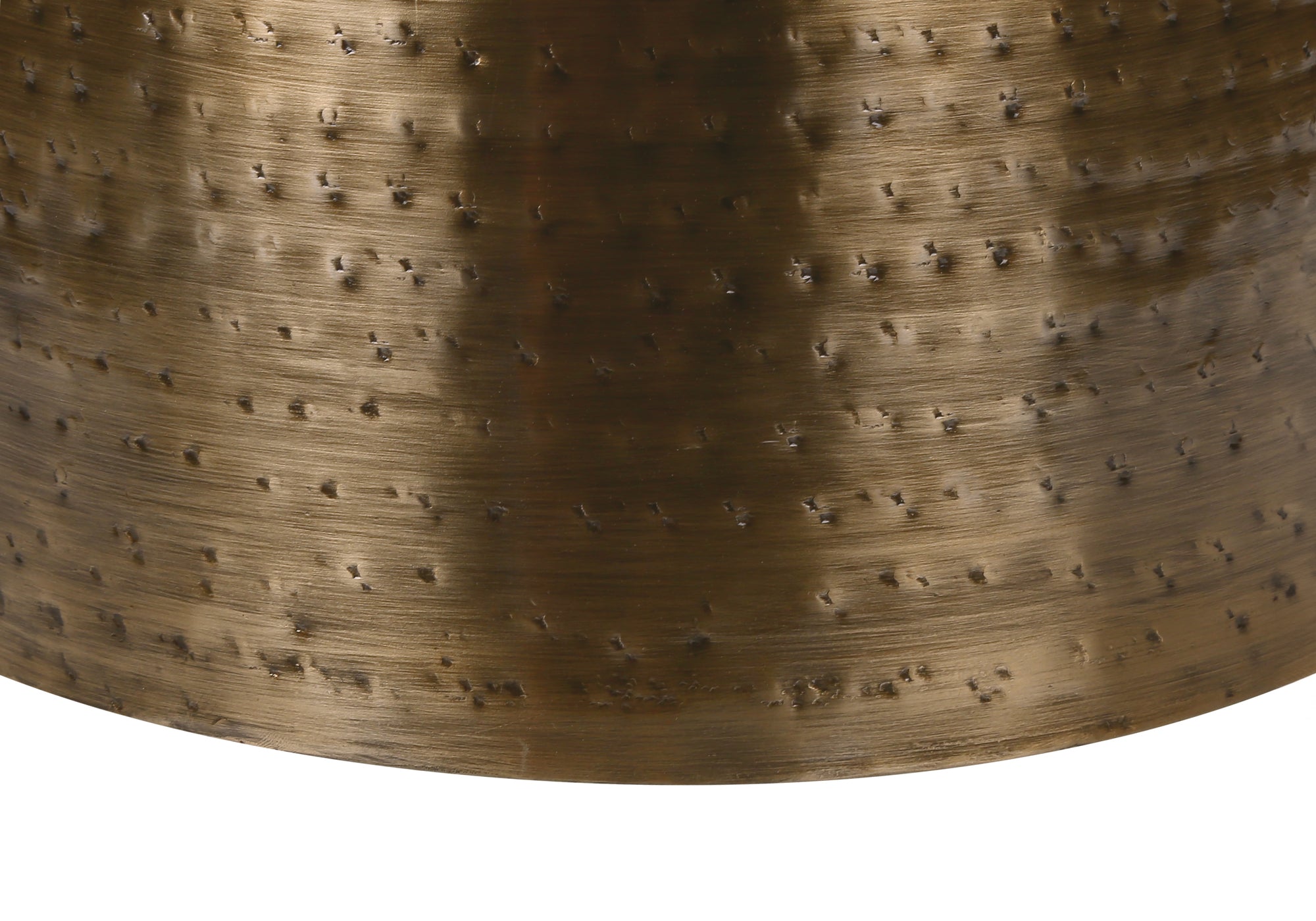 Modern Copper Metal Accent Table - Contemporary Drum Side Table for Living Room - Handcrafted in India - Perfect for Home Decor & Small Space Furniture