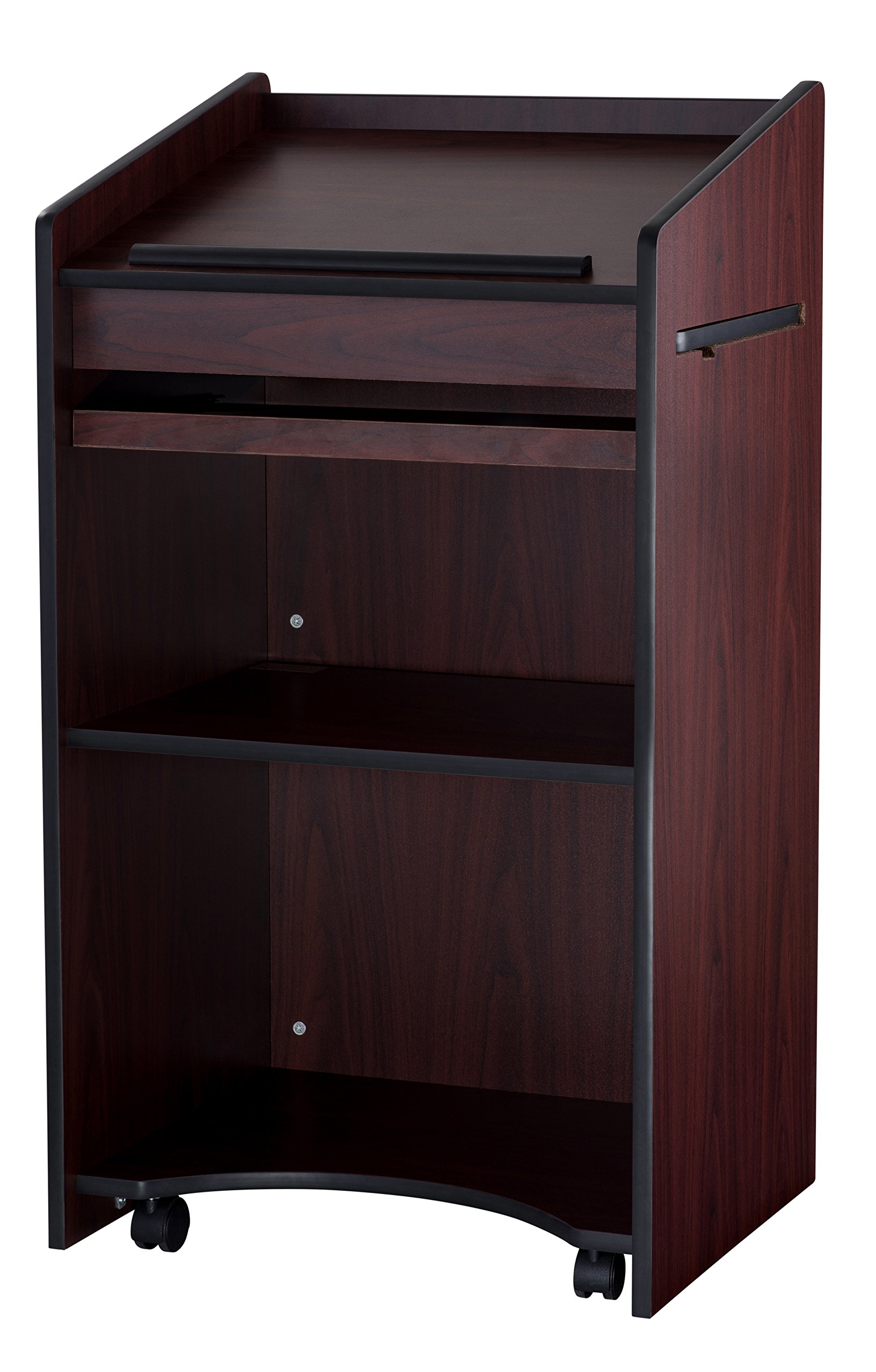 Premium Oklahoma Sound Aristocrat Floor Lectern - Solid Mahogany Wood for Church, Wedding & Public Speaking Events - Elegant Podium with Adjustable Height for Presentations & Ceremonies