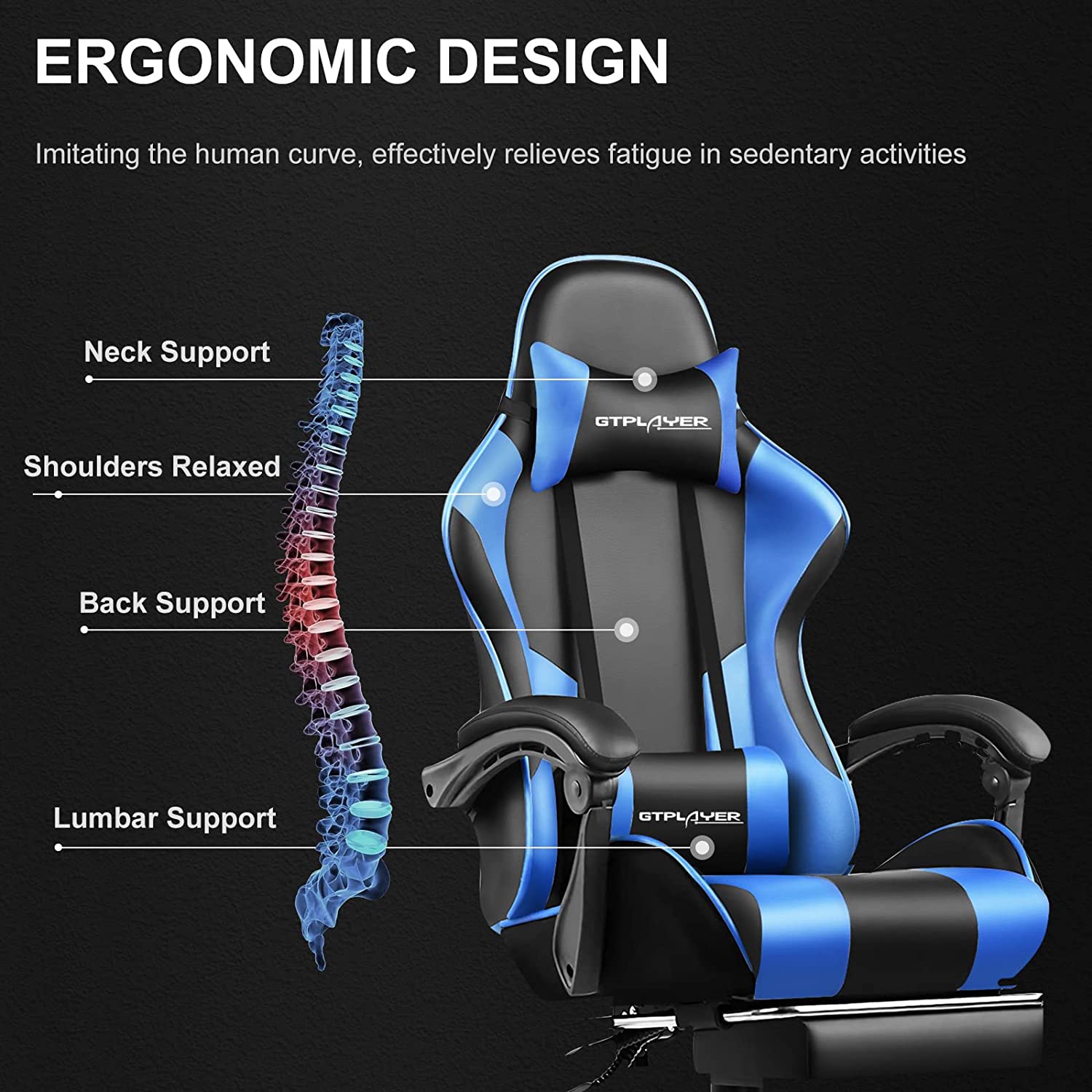 GT800A Adjustable Footrest for Office & Home - Ergonomic Support for Comfortable Work & Relaxation | Perfect for Desks, Chairs, and Standing Workstations