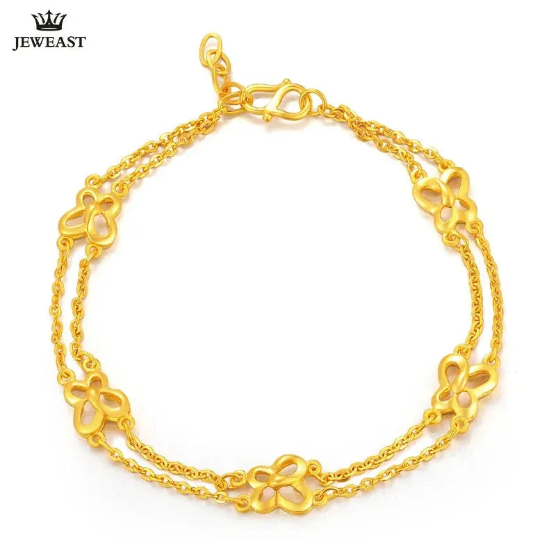 24K Pure Gold Bracelet 999 Solid Gold Bangle - Elegant Butterfly Design Classic Jewelry for Women | Perfect for Gifts, Anniversaries & Special Occasions | 2023 Trendy Fashion Accessory