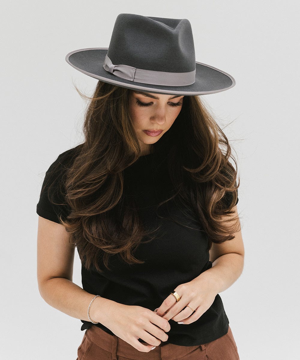 Monroe Rancher Fedora Hat for Men & Women - Western Style Cowboy Hat with Wide Brim - Perfect for Outdoor, Rodeo, and Country Music Events