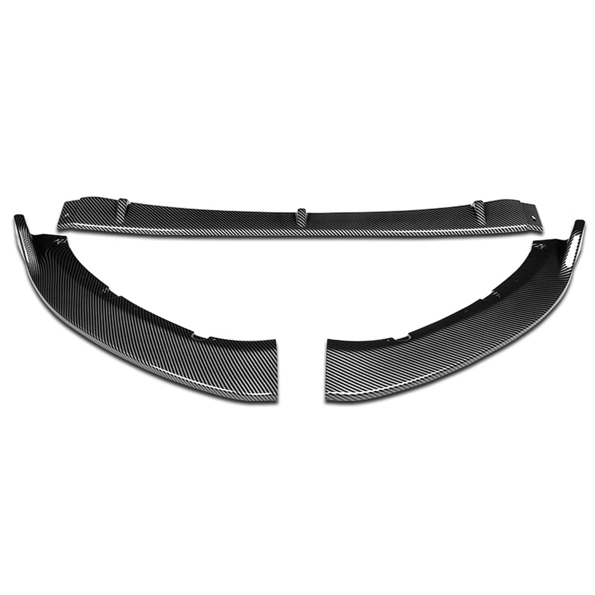 DNA MOTORING 3PCS MP-Style Front Bumper Lip for 2016-2022 Mazda MX-5 Miata - Black Carbon Fiber Look (2-PU-544-PCF) | Aggressive Styling Upgrade for Sports Car Enthusiasts | Perfect for Track Days & Car Shows