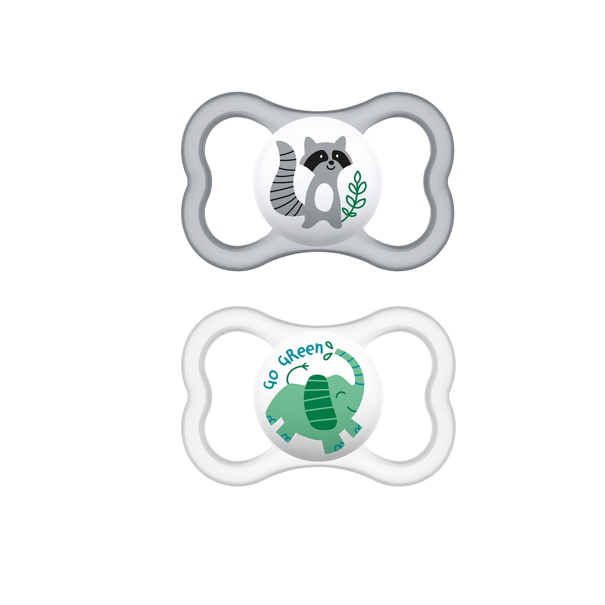 MAM Air Baby Pacifier for Sensitive Skin - 2 Pack with Sterilizer Case - BPA-Free Orthodontic Soothers for 16+ Months Boys & Girls - Perfect for Travel, Daycare & Teething Relief