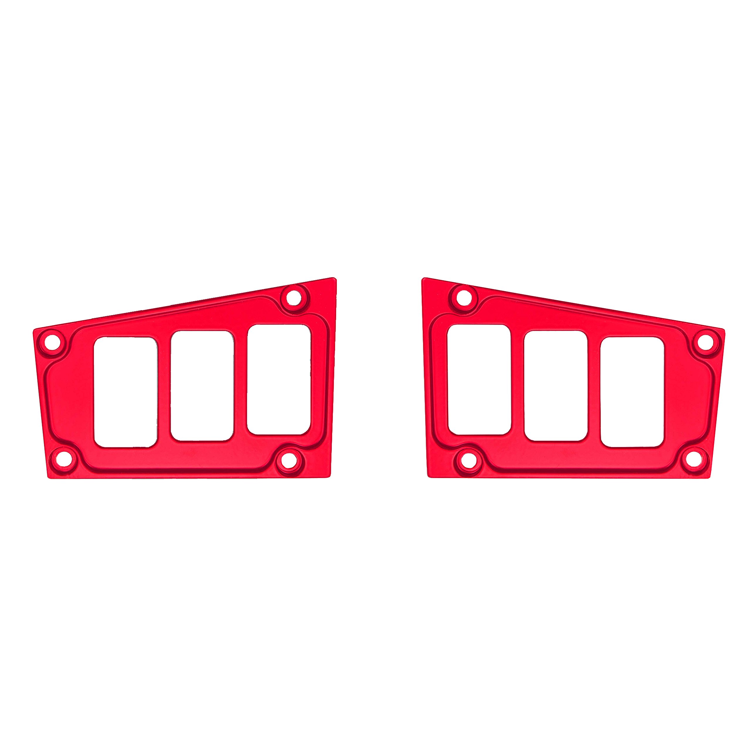 STV Motorsports Custom Switch Dash Panel Plates for 2017-2018 Polaris RZR XP 1000 RIDE COMMAND - Includes 4 Free Laser Switches - 100% Made in USA (Red) - Perfect for Off-Roading, Trail Riding & UTV Accessories Upgrade