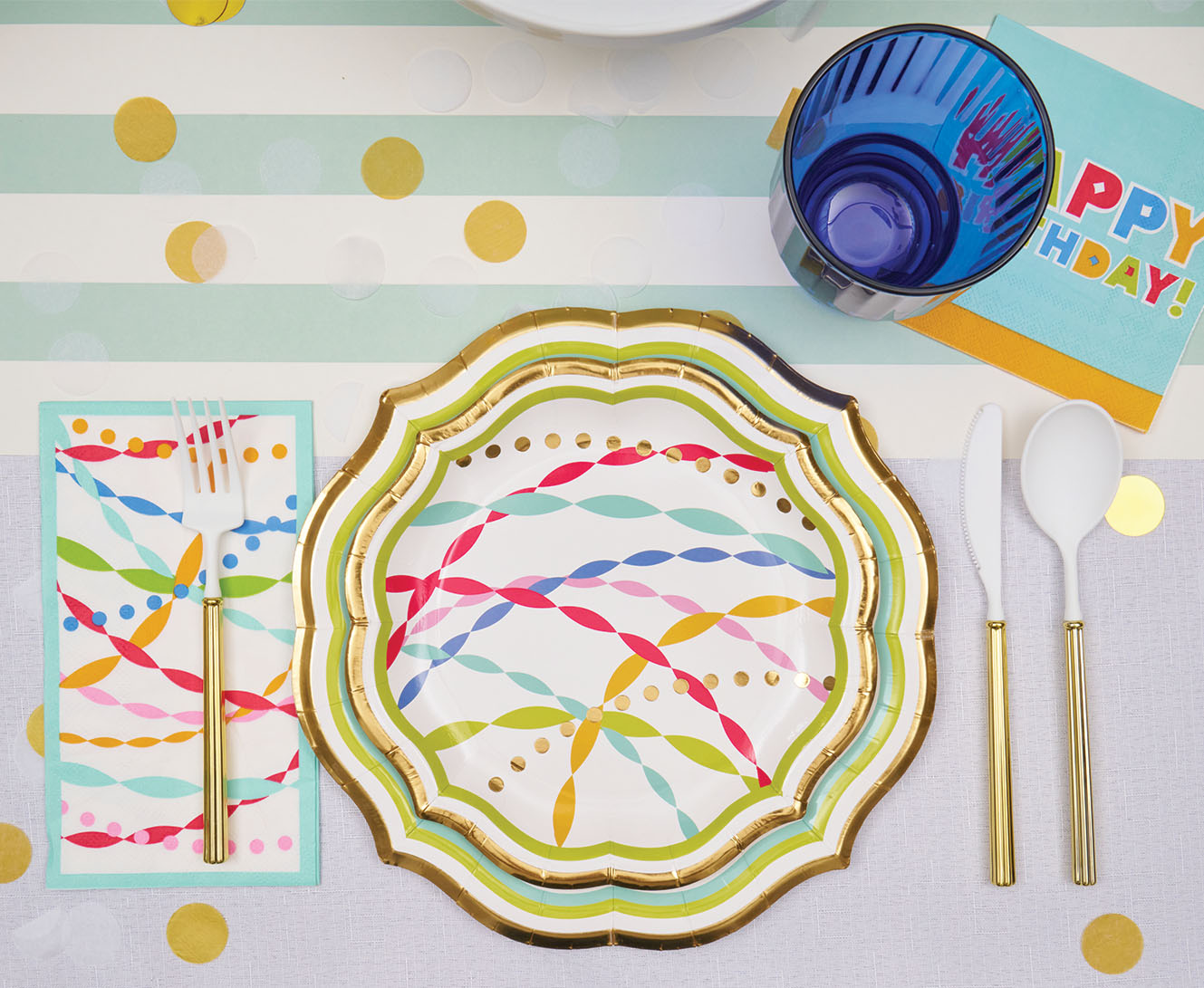 Elegant Bright Birthday Table Setting Decorations - Perfect for Party, Wedding & Celebration Decor