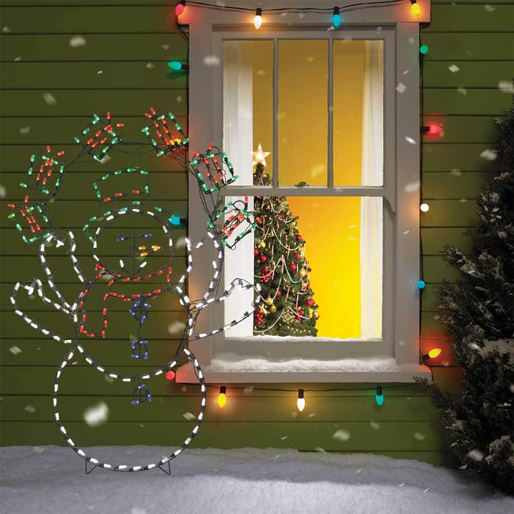 60 Juggling Snowman Animotion Outdoor LED Yard Decoration - Christmas Holiday Light Up Lawn Decor for Garden, Patio, and Front Yard