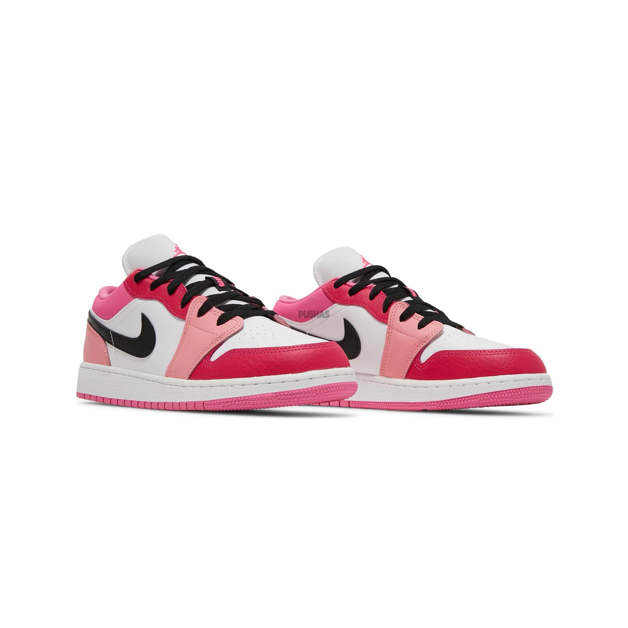 Air Jordan 1 Low 'White Pinksicle' GS Sneakers - Girls' Pink & White Basketball Shoes for Casual Wear & Street Style Fashion