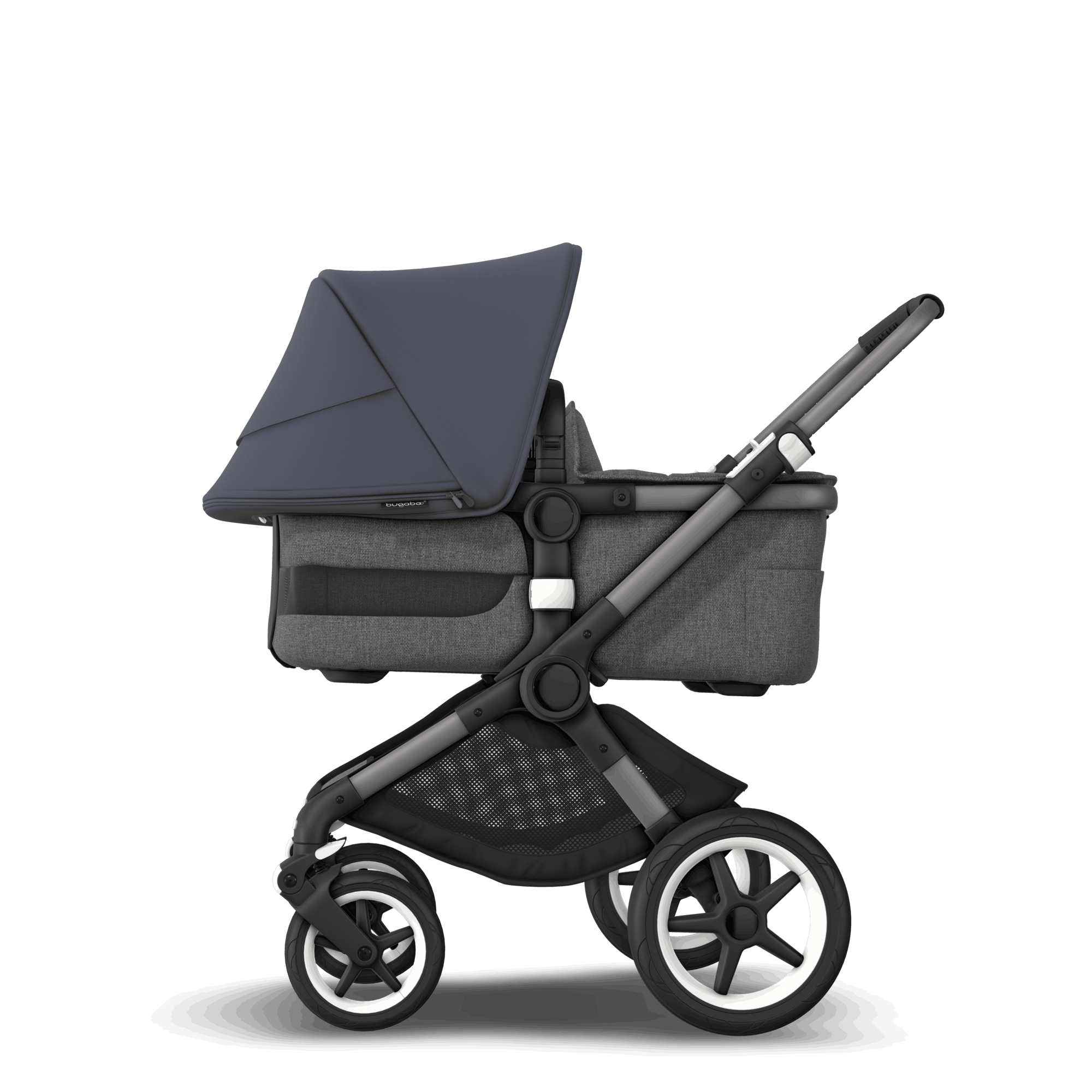 Bugaboo Fox3 Complete Stroller - Graphite Base | Lightweight Travel Stroller for Newborns & Toddlers | Perfect for City Walks, Shopping & Air Travel