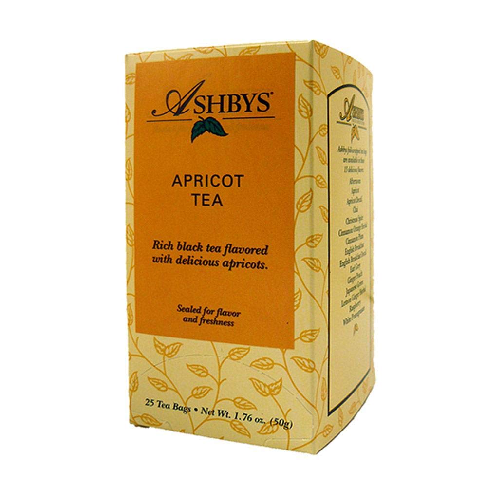 Organic Ashbys Apricot Decaf Tea Bags - 25 Count | Caffeine-Free Herbal Tea for Relaxation & Evening Sipping | Perfect for Stress Relief & Bedtime Routine