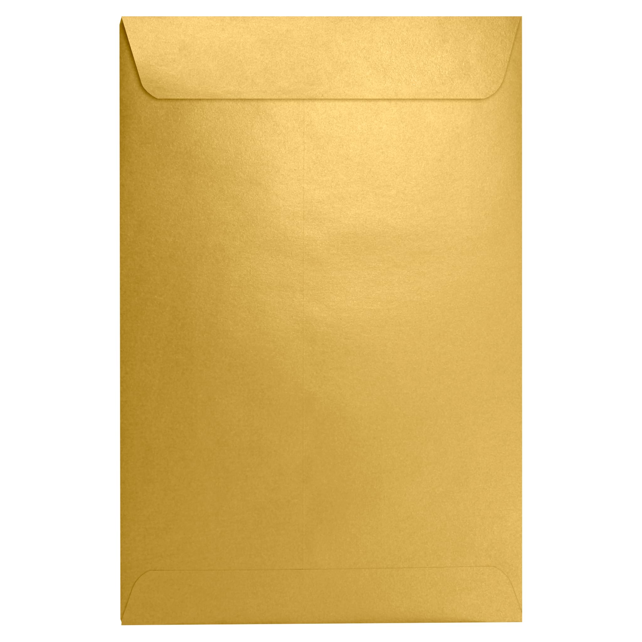 LUXPaper 6 x 9 Inch Open End Envelopes - Self Seal Peel & Press Closure, Gold Metallic Finish, 80lb Text Weight (Pack of 250) - Perfect for Wedding Invitations, Business Correspondence & Greeting Cards