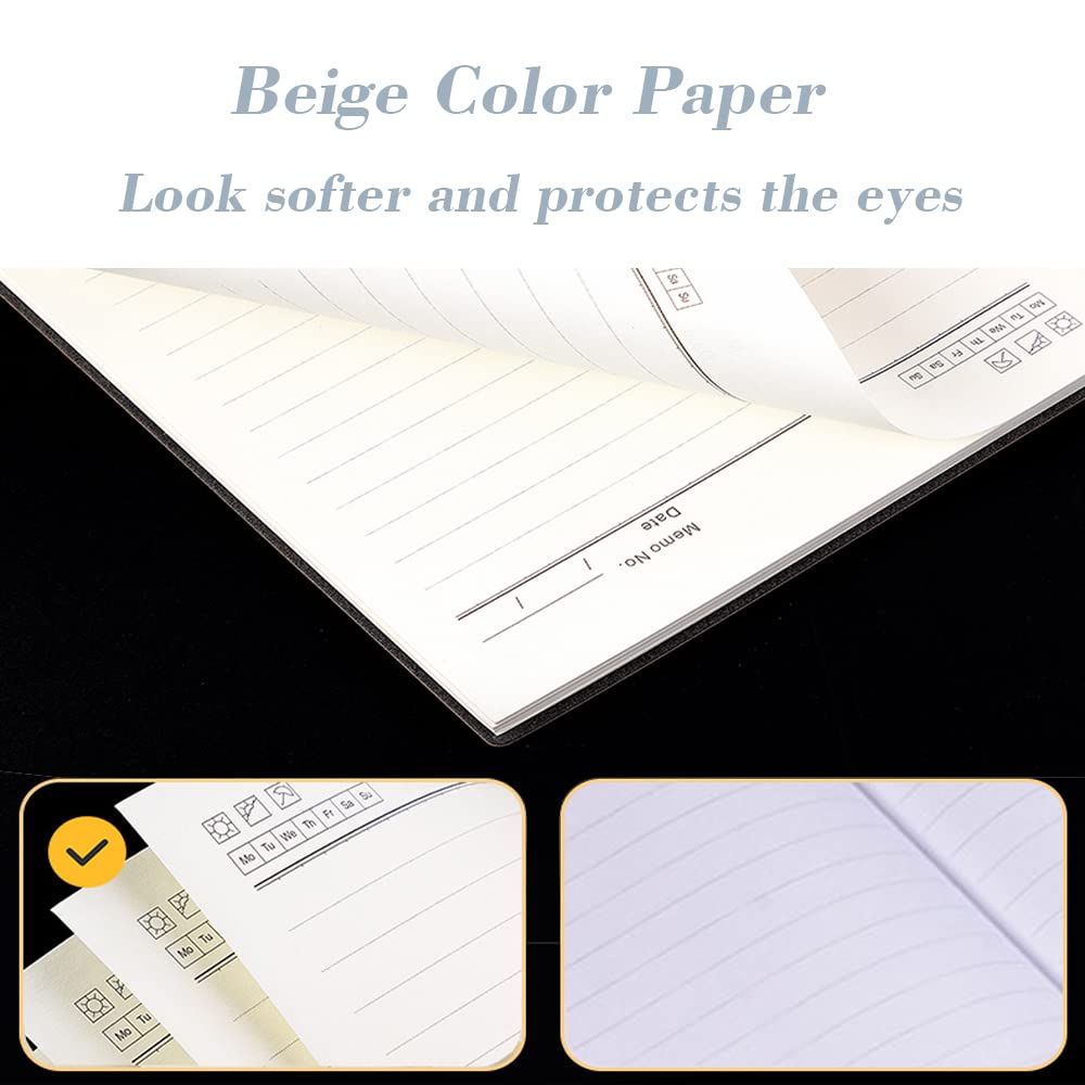 Premium A5 Notebook 360 Pages - 5.7 x 8 Inch Leather Hardcover Journal with 100gsm Thick Paper, Wirebound Notebook for Office Work, School Notes & Home Organization - Perfect for Business Professionals, Students & Creative Writers (Orange)