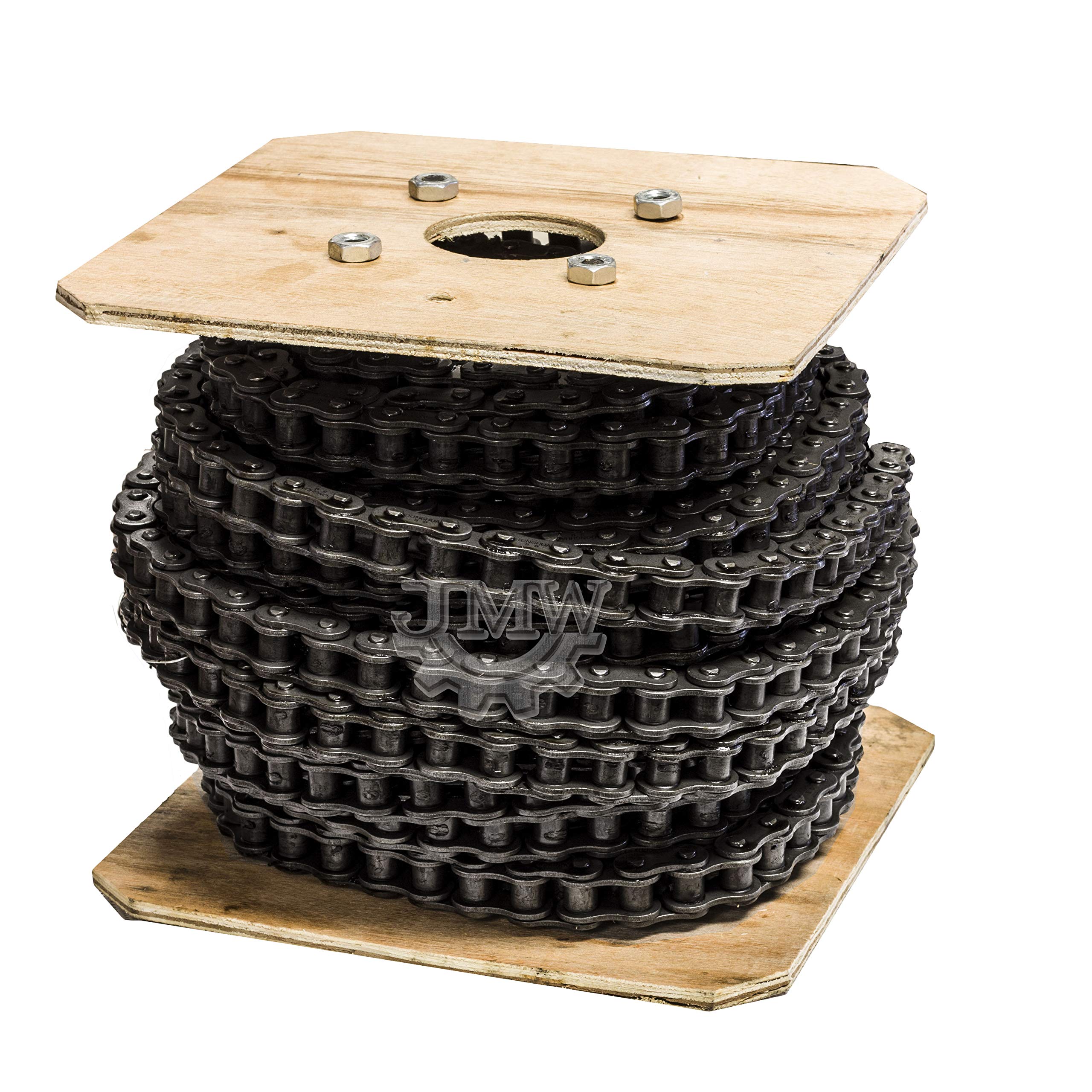 Heavy Duty 40H Roller Chain 50 Feet with 5 Connecting Links - Industrial Strength for Conveyors, Agricultural Machinery & Power Transmission Systems