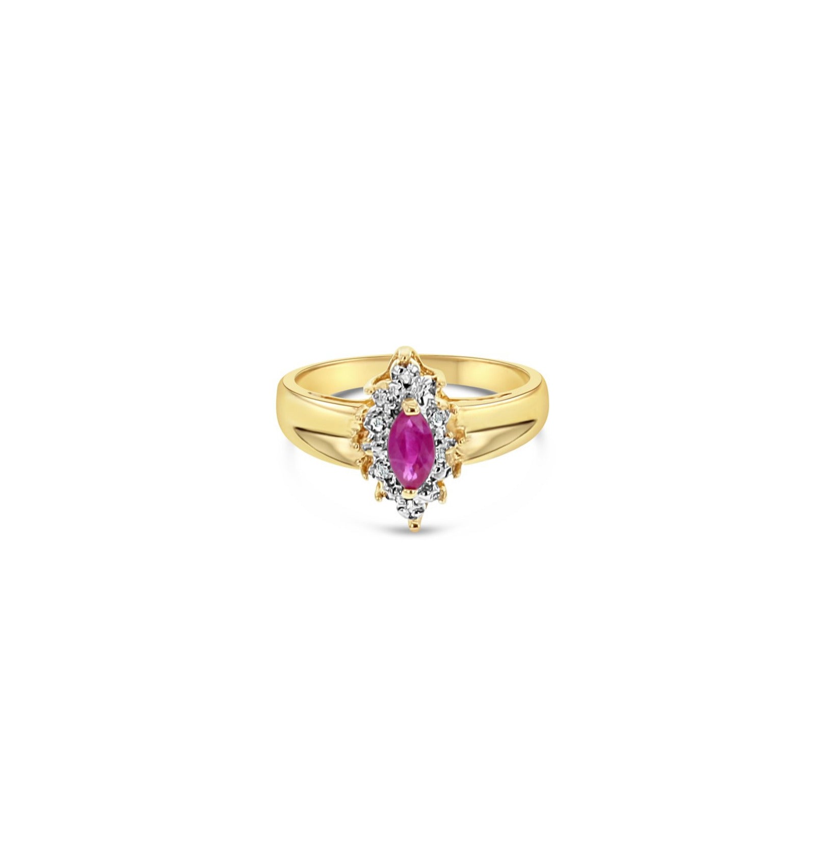 Exquisite Marquise Ruby and Diamond Halo Engagement Ring - Perfect for Proposals, Anniversaries & Special Occasions