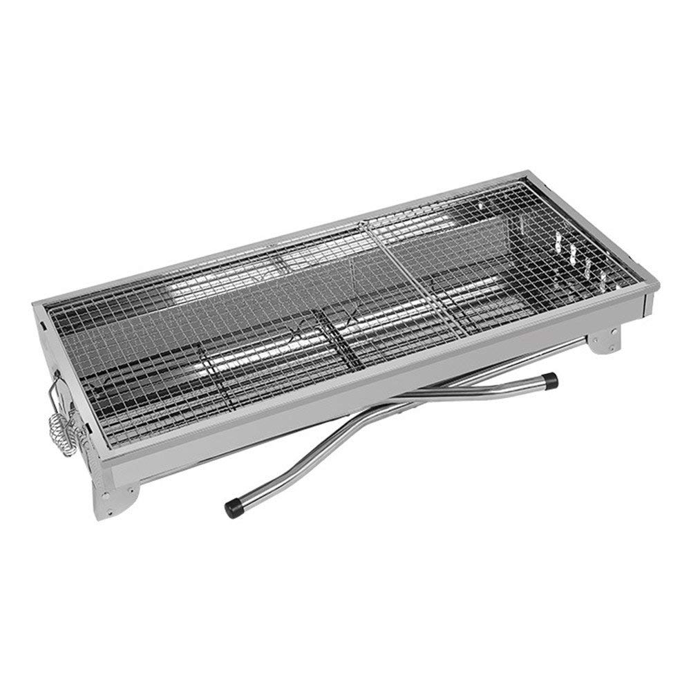 Portable Stainless Steel Folding Charcoal Grill for Camping, Picnics & Outdoor Cooking - Compact BBQ Grill for Backyard, Tailgating & Hiking Adventures