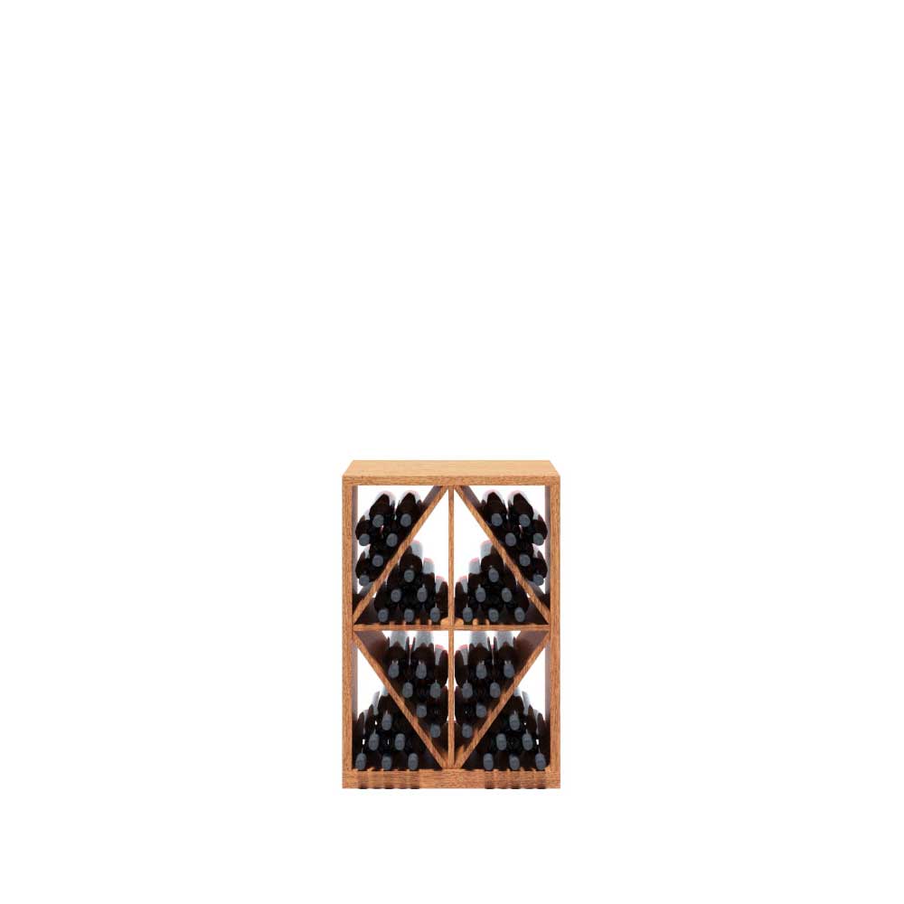 Divided Diamond Base Wine Rack - Sturdy Metal Wine Bottle Holder for 5 Bottles - Perfect for Kitchen, Dining Room, Bar & Home Decor